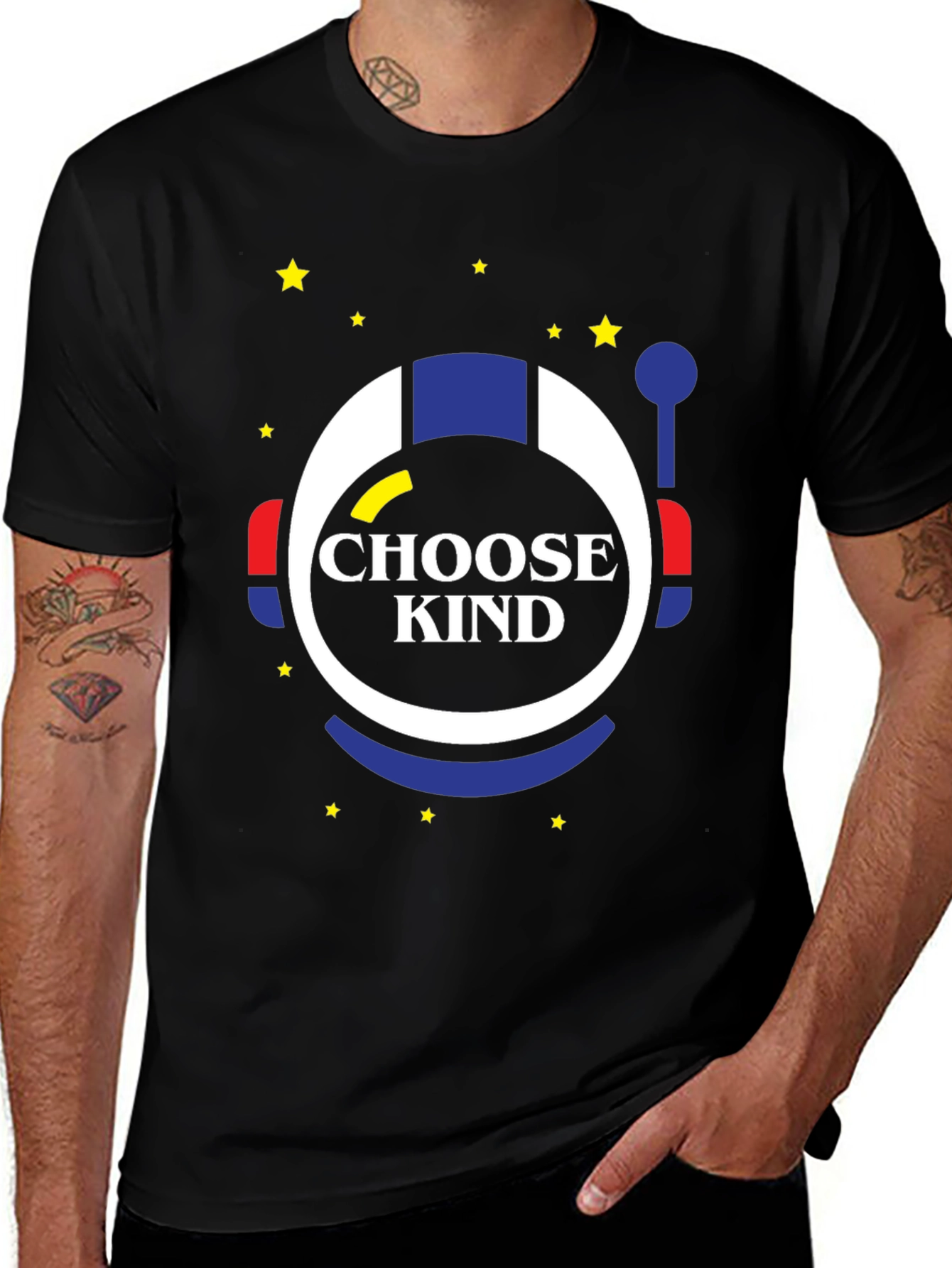 Variant 19 of Choose Kind Astronaut Helmet Graphic Tee