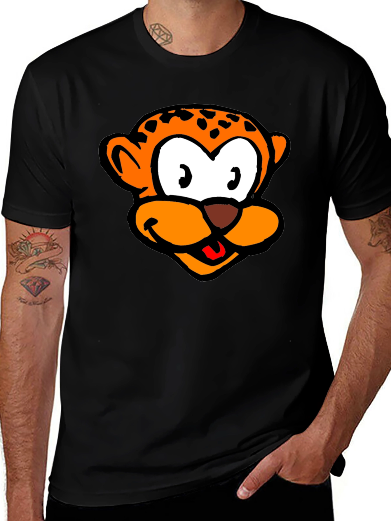 Variant 8 of Cartoon Cheetah T-Shirt:  Funky Graphic Tee