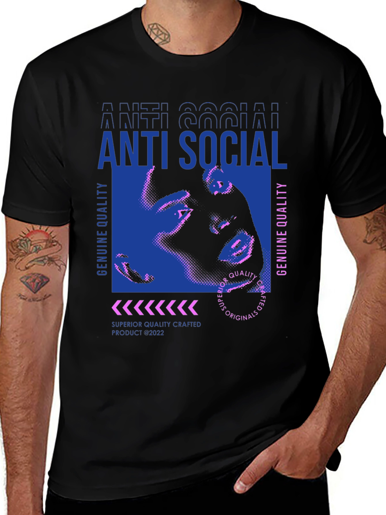Variant 5 of Anti Social Graphic T-Shirt