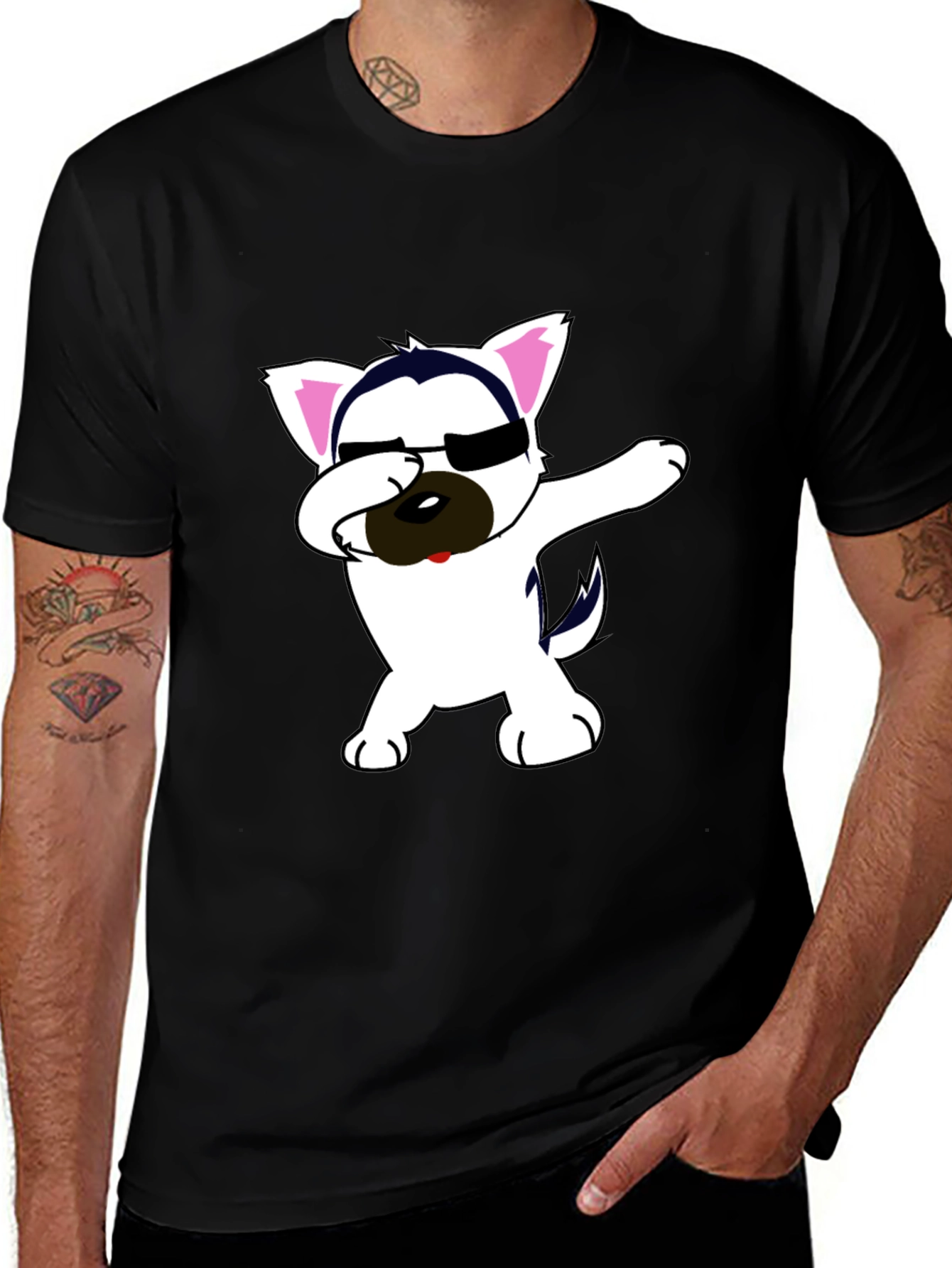 Variant 4 of Dabbing Dog Graphic Tee - Cool & Casual