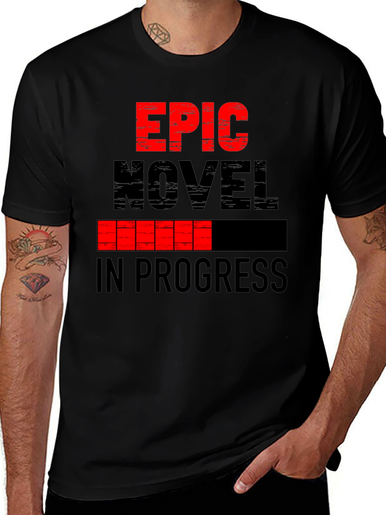 Variant 12 of Epic Novel In Progress T-Shirt - Writer's Tee