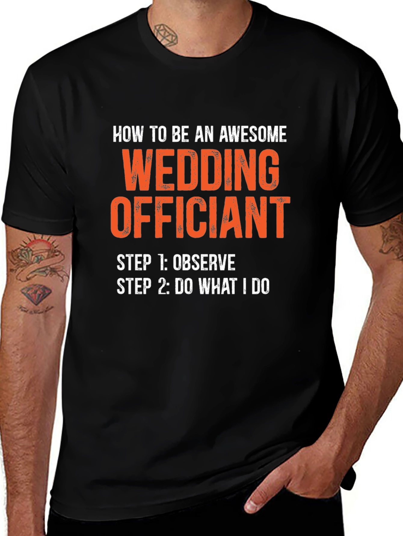 Variant 14 of Awesome Wedding Officiant Graphic T-Shirt