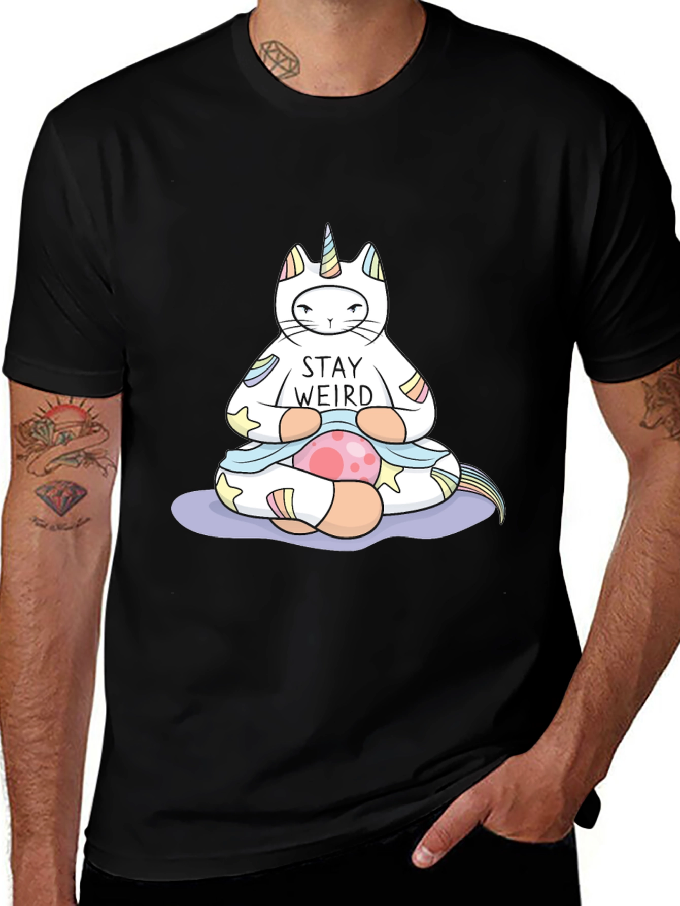 Variant 15 of Stay Weird Unicorn Cat T-Shirt