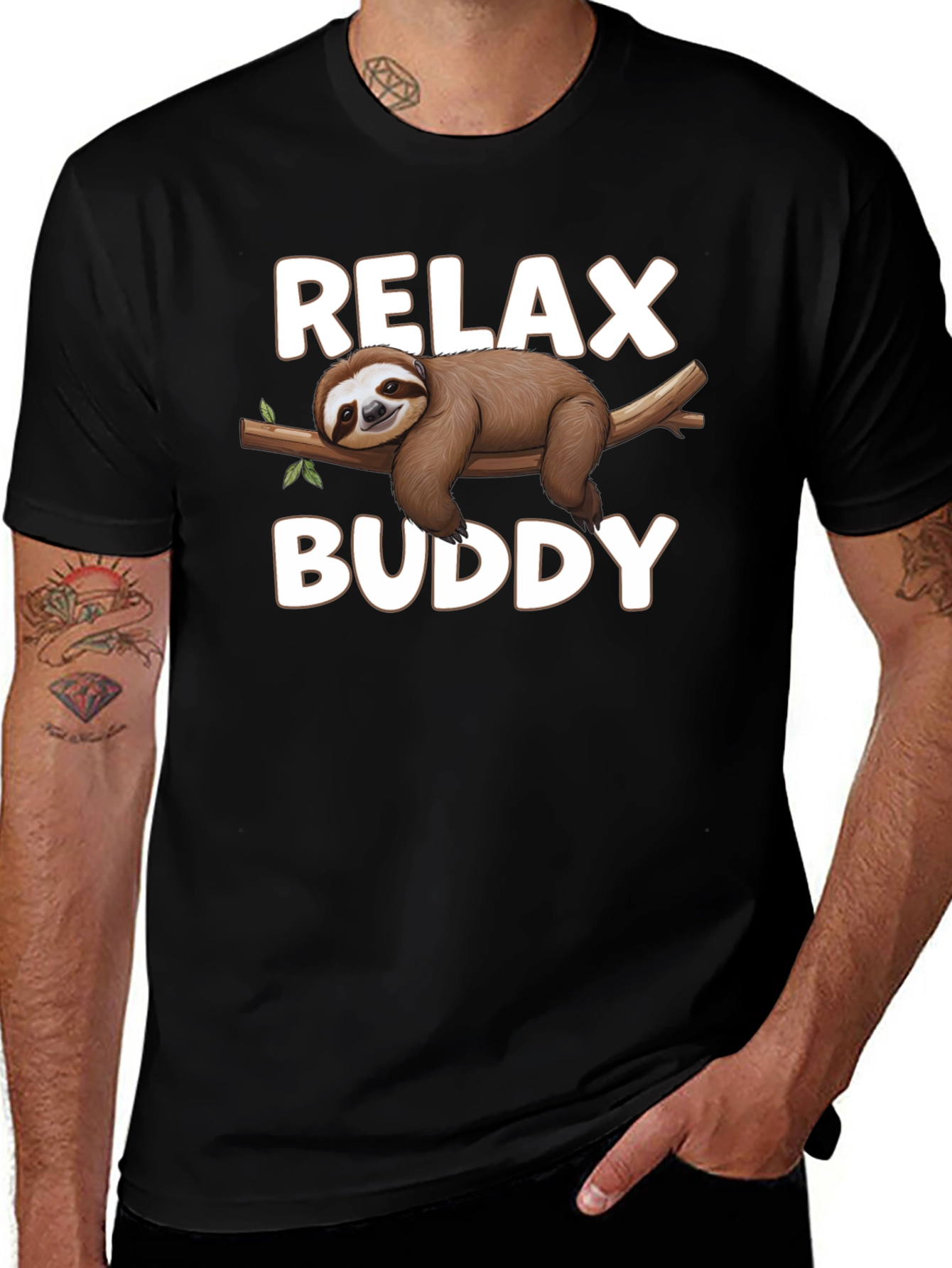 Variant 24 of Relax Buddy Sloth Graphic T-Shirt