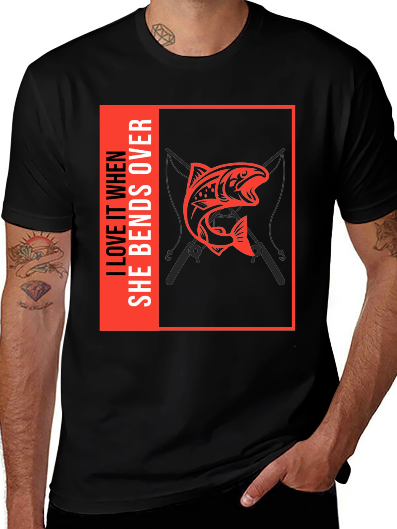 Variant 30 of I Love It When She Bends Over Fishing T-Shirt