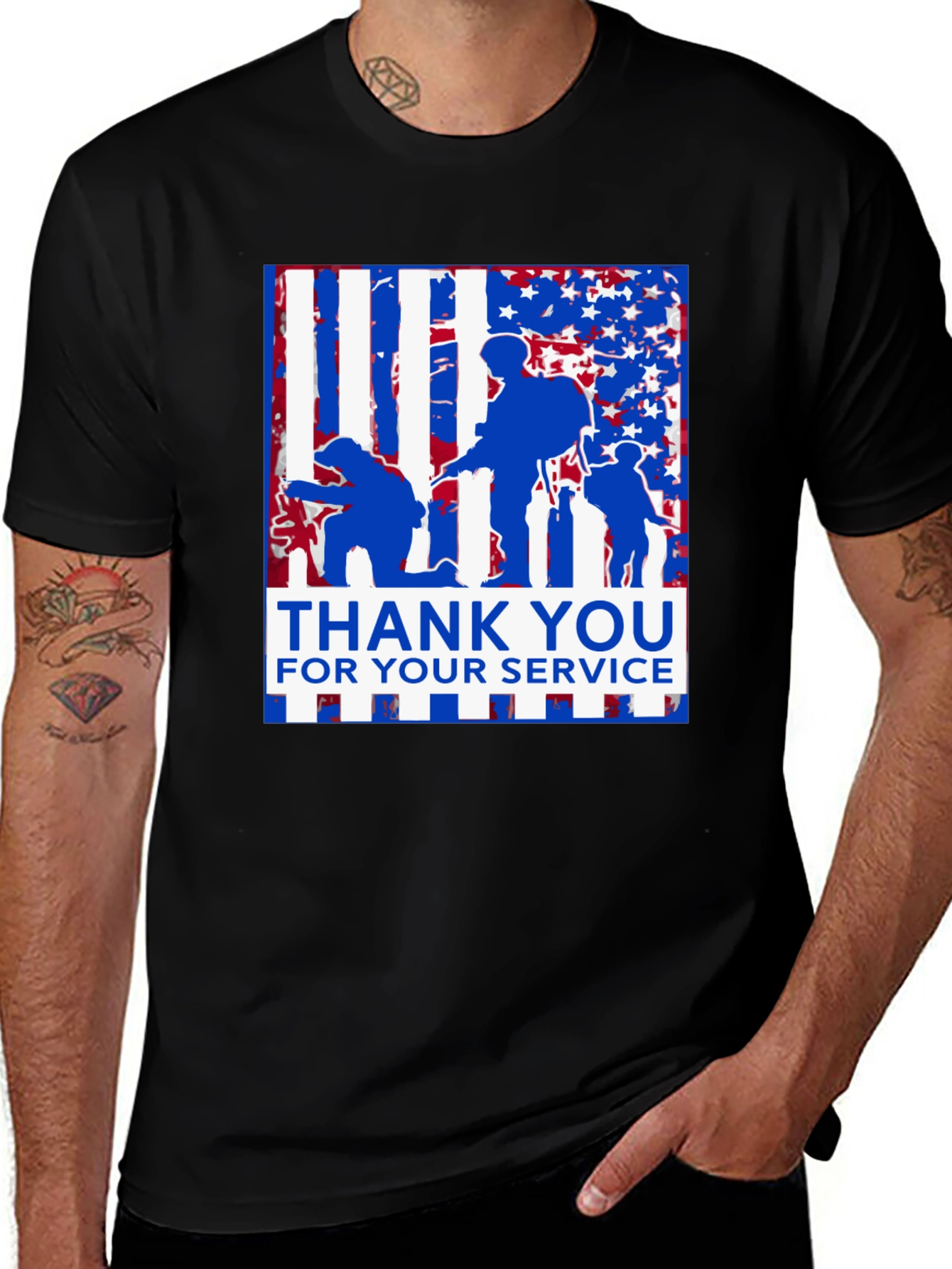 Variant 11 of Thank You For Your Service Patriotic T-Shirt