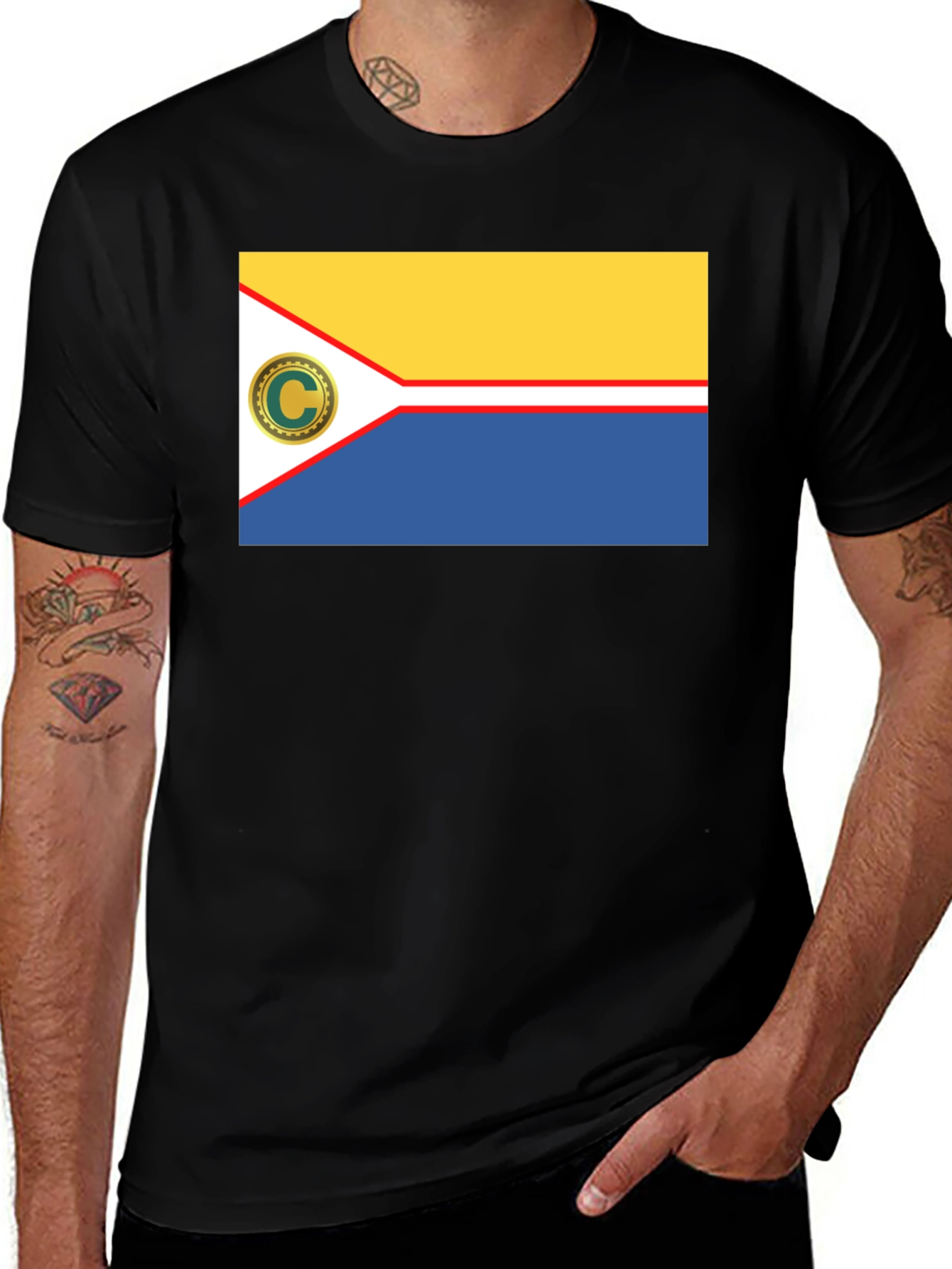 Variant 4 of Sint Eustatius Flag T-Shirt