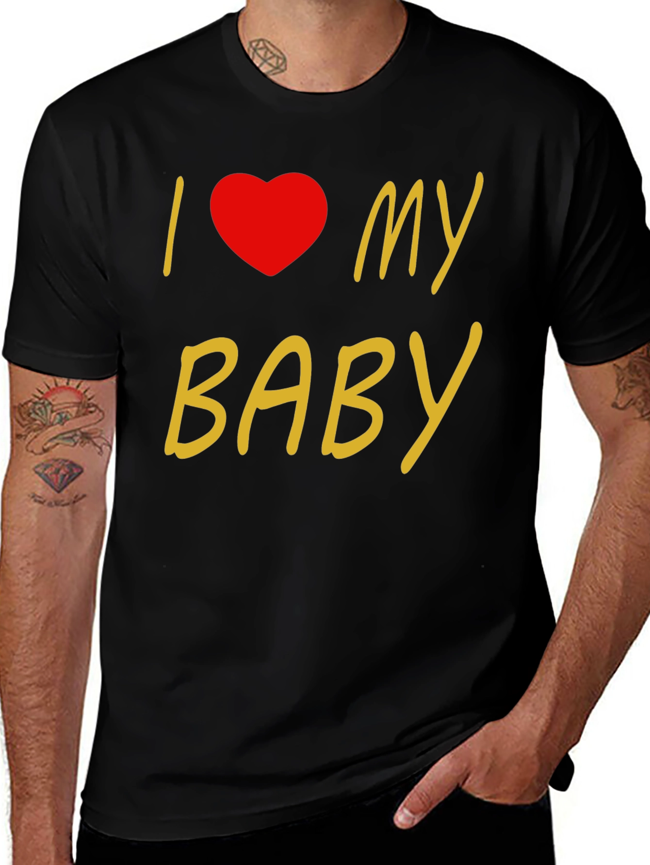 Variant 10 of I Love My Baby Black T-Shirt