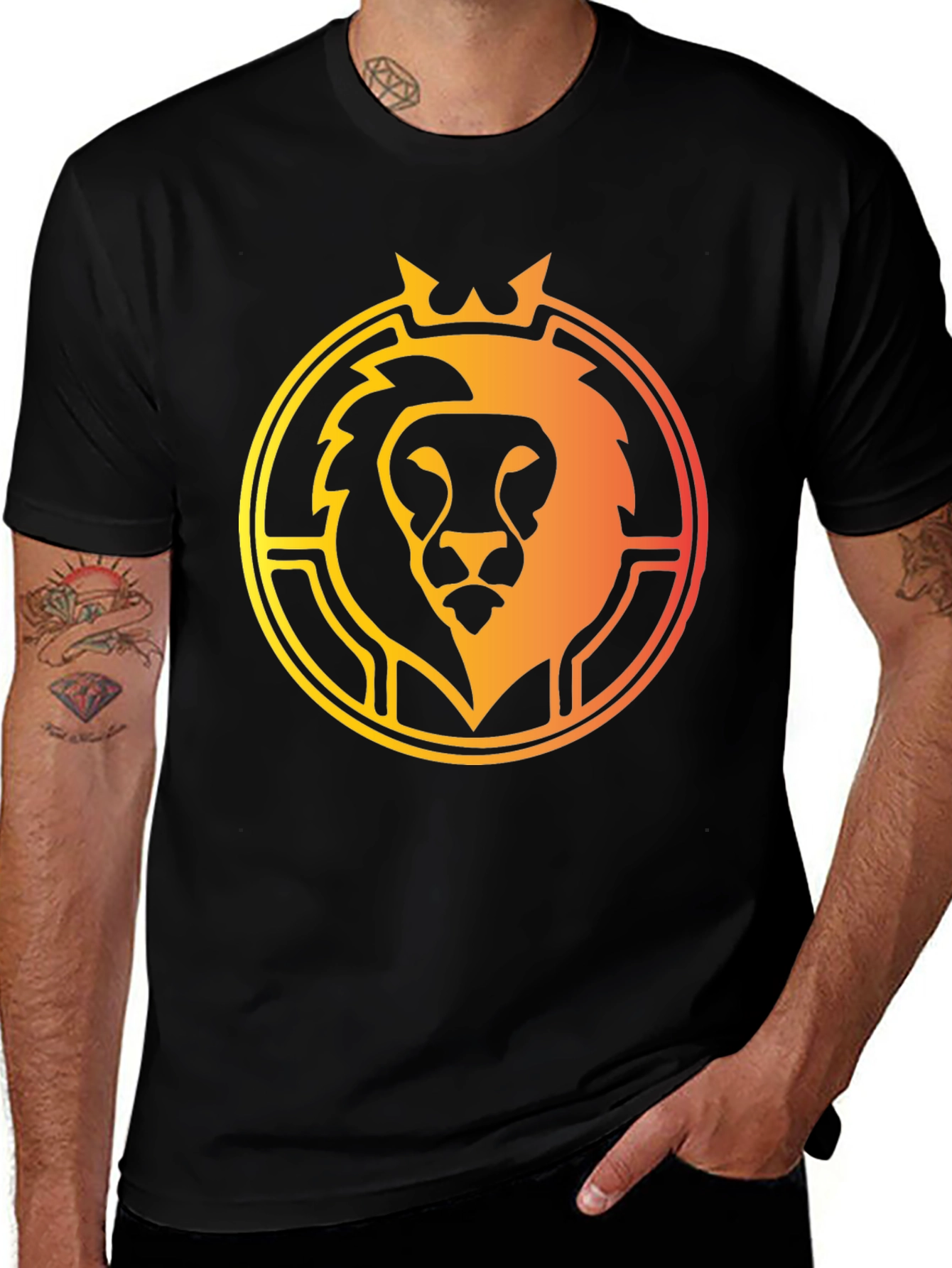 Variant 18 of Lion King Graphic Black Tee