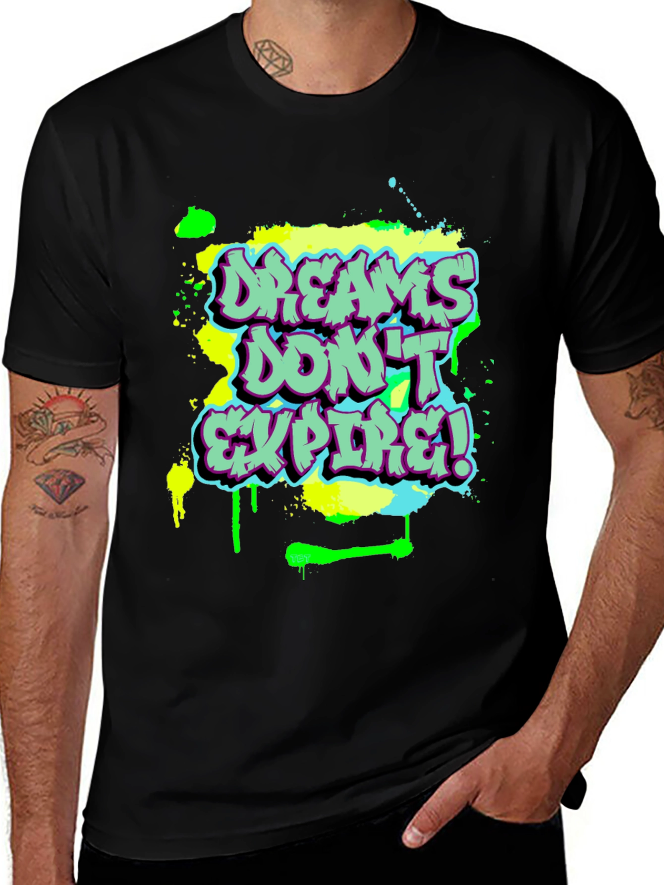 Variant 13 of Dreams Don't Expire T-Shirt, Graffiti Style, Inspiring Tee