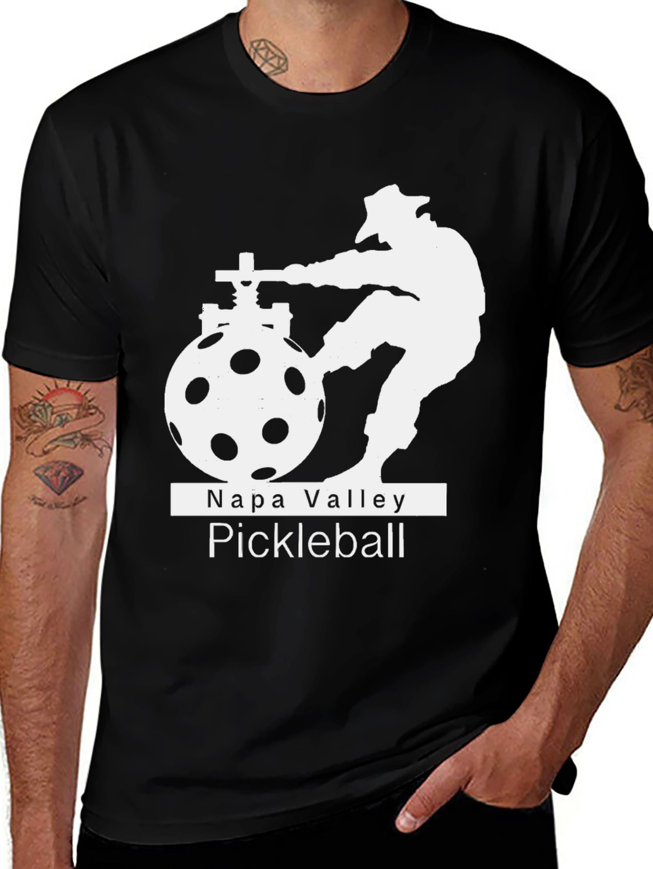 Napa Valley Pickleball Black T-Shirt