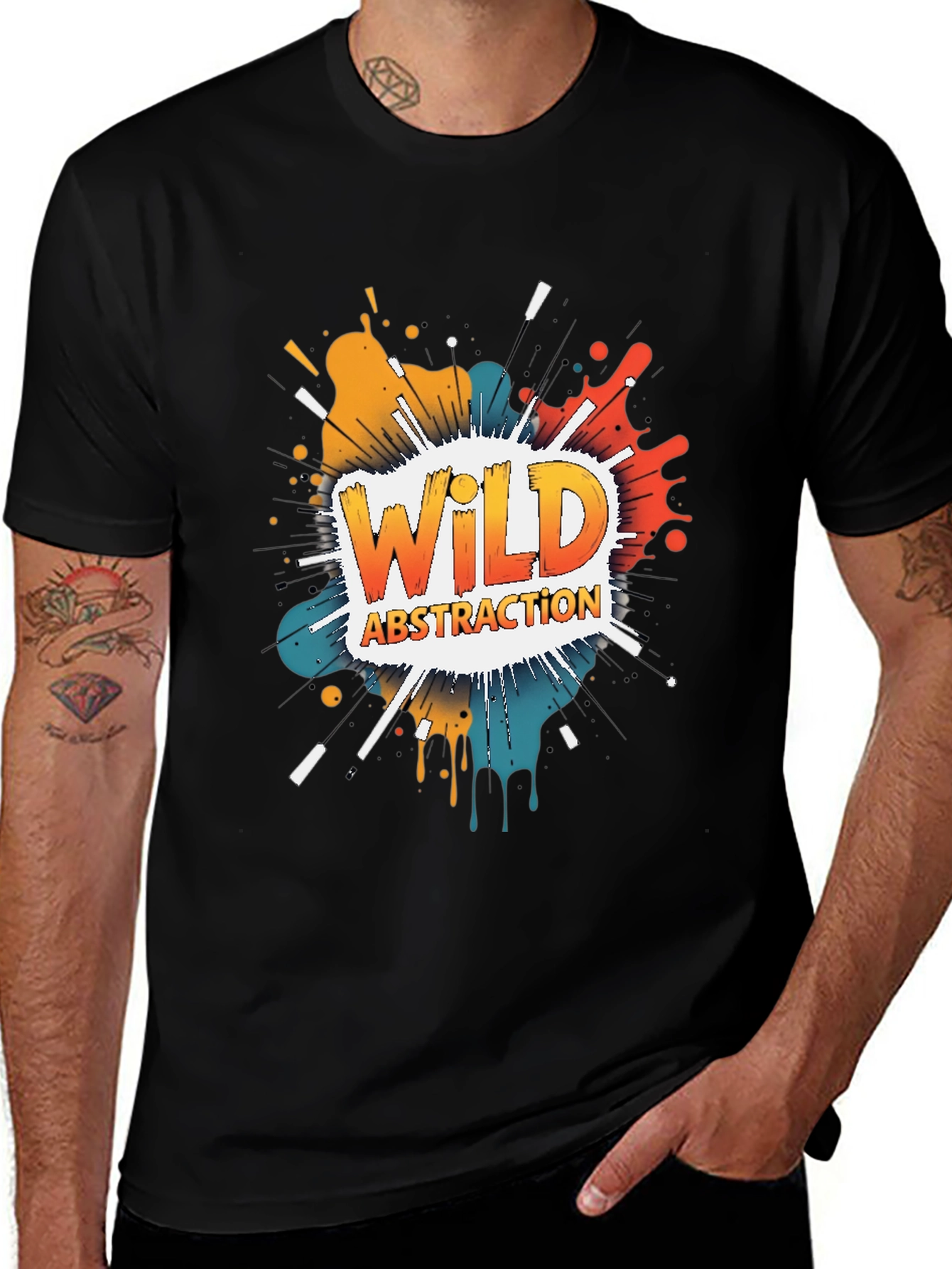 Variant 22 of Wild Abstraction Graphic Tee - Bold Artistic Design