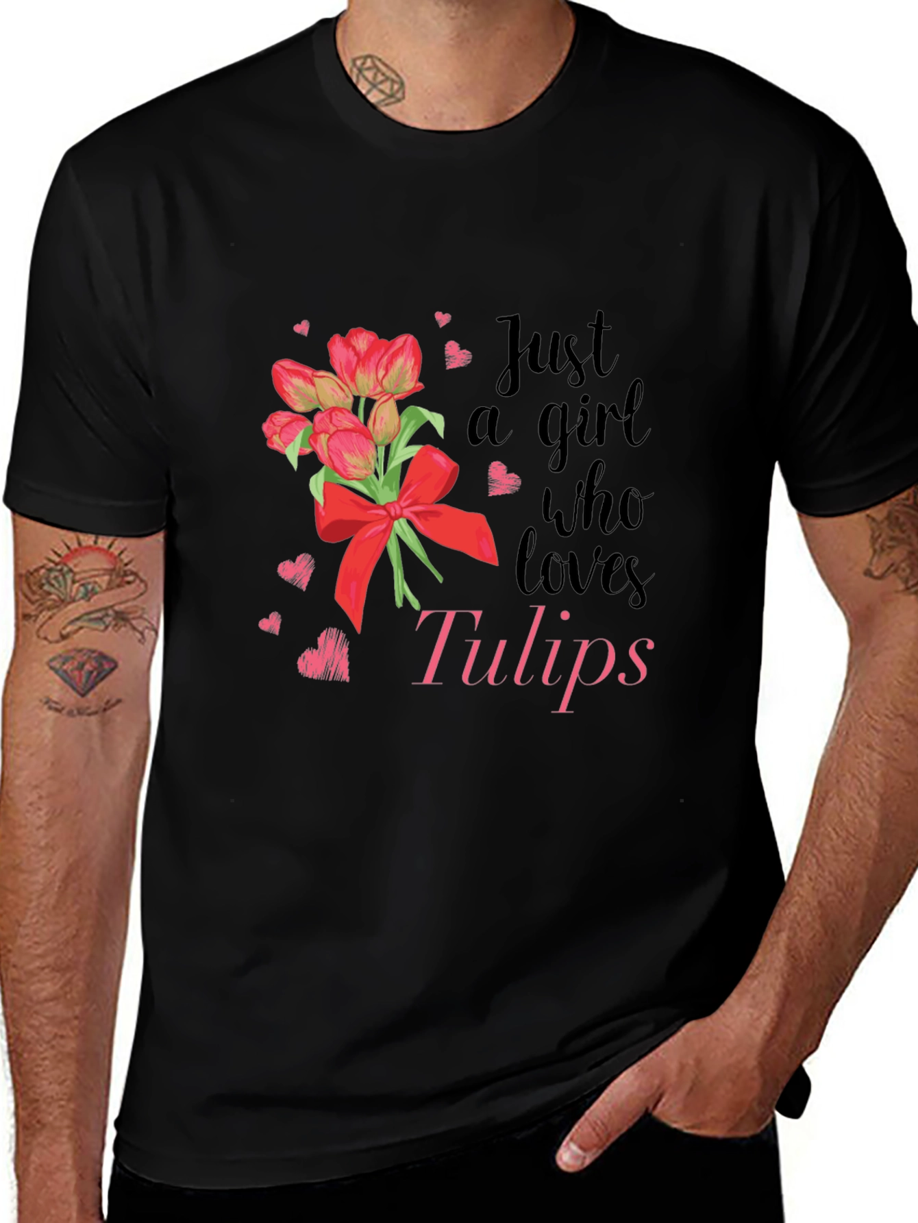 Variant 21 of Tulip Lover Tee - Just a Girl Who Loves Tulips