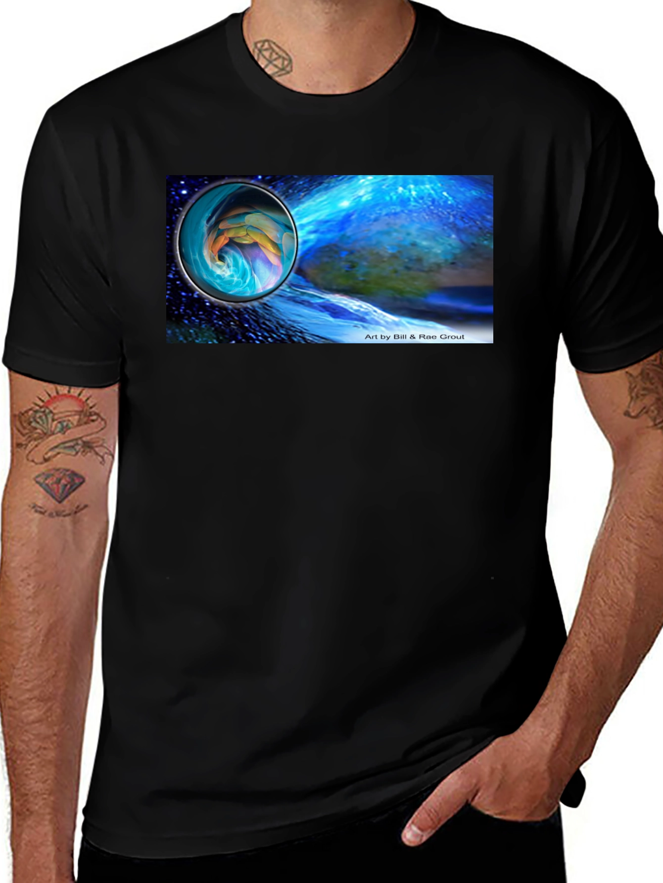 Variant 6 of Art by Bill & Rae Grout T-Shirt - Space Art