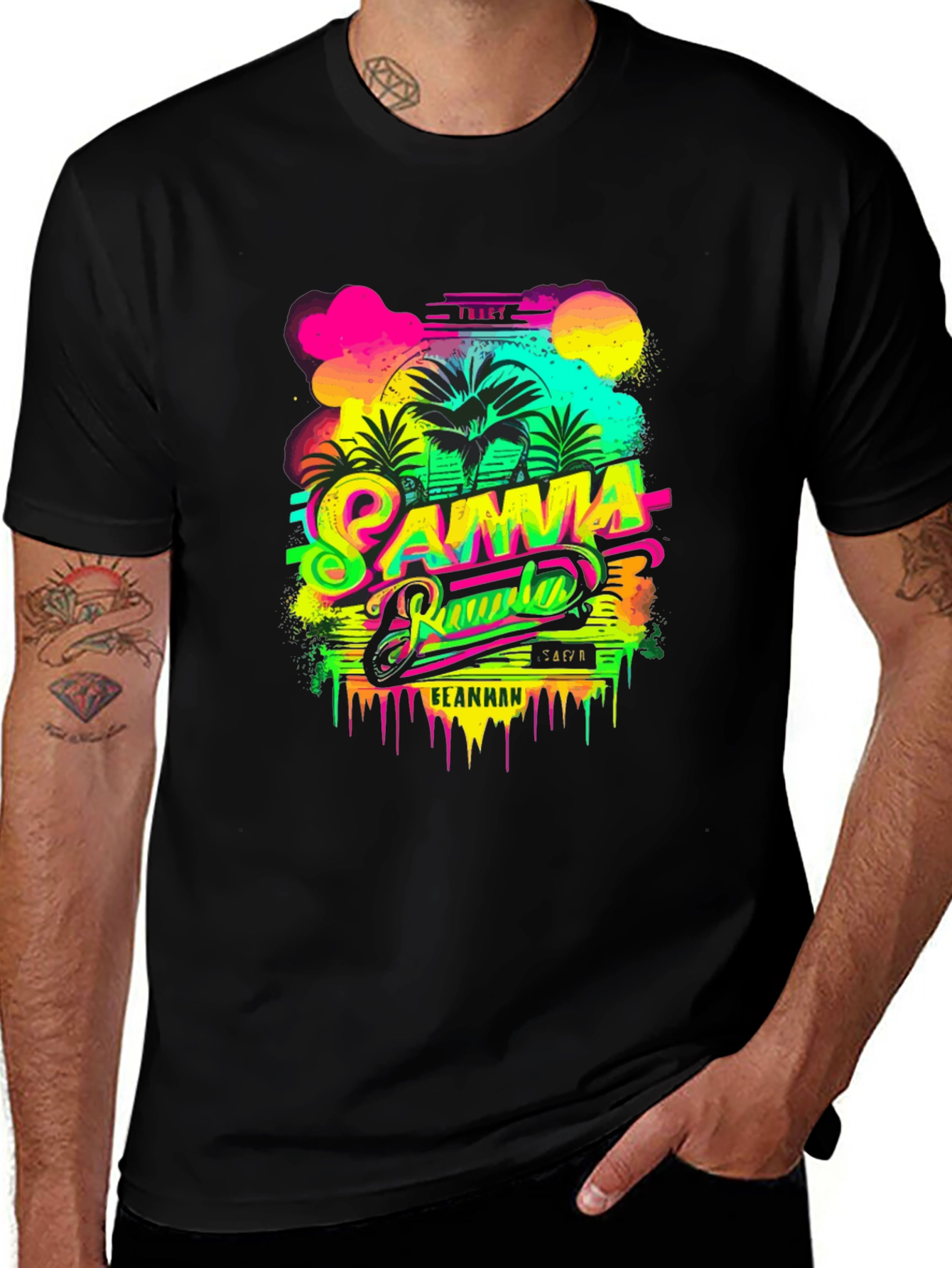 Variant 15 of Neon Samui Island Black T-Shirt
