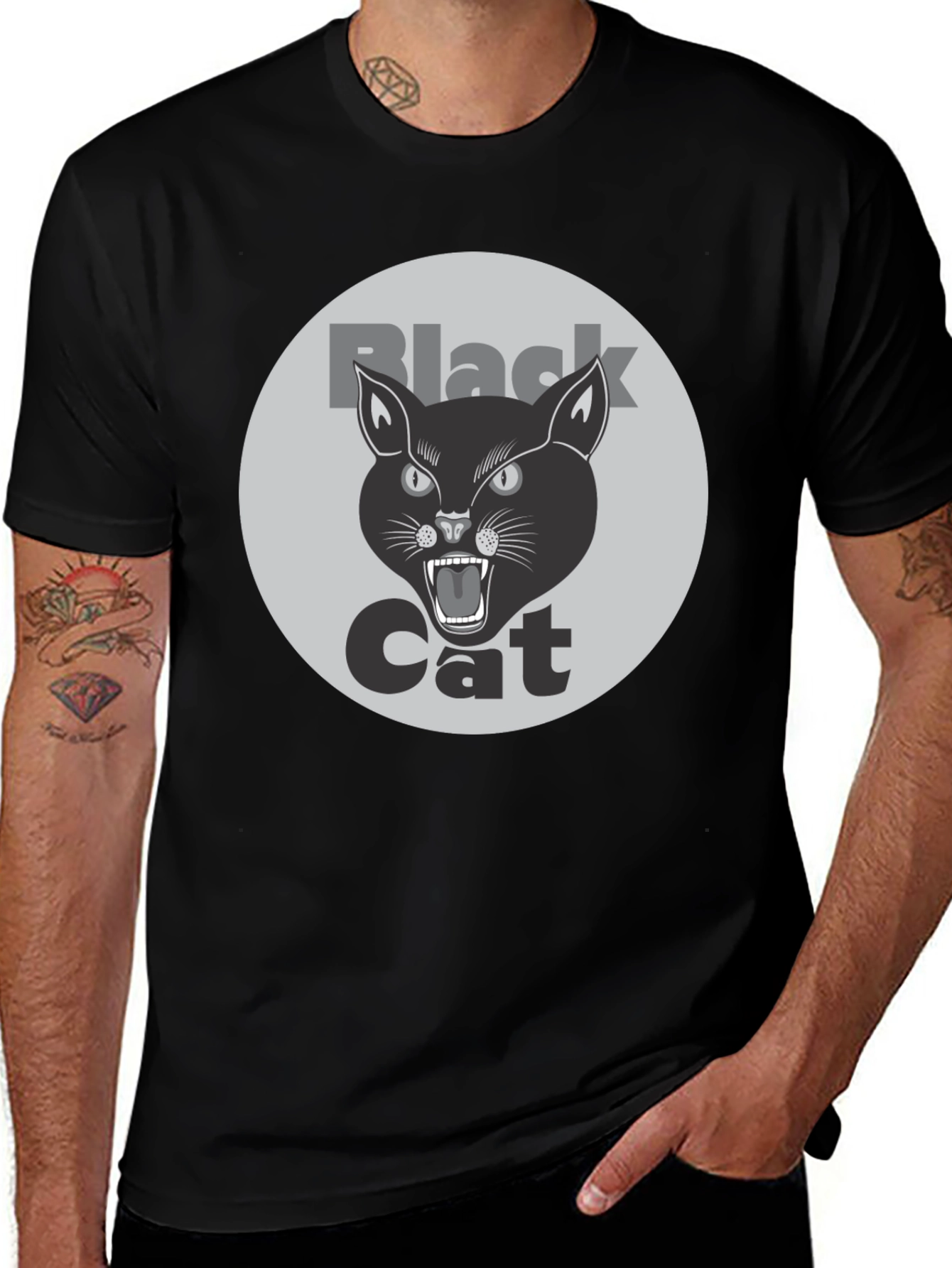 Black Cat Graphic T-Shirt