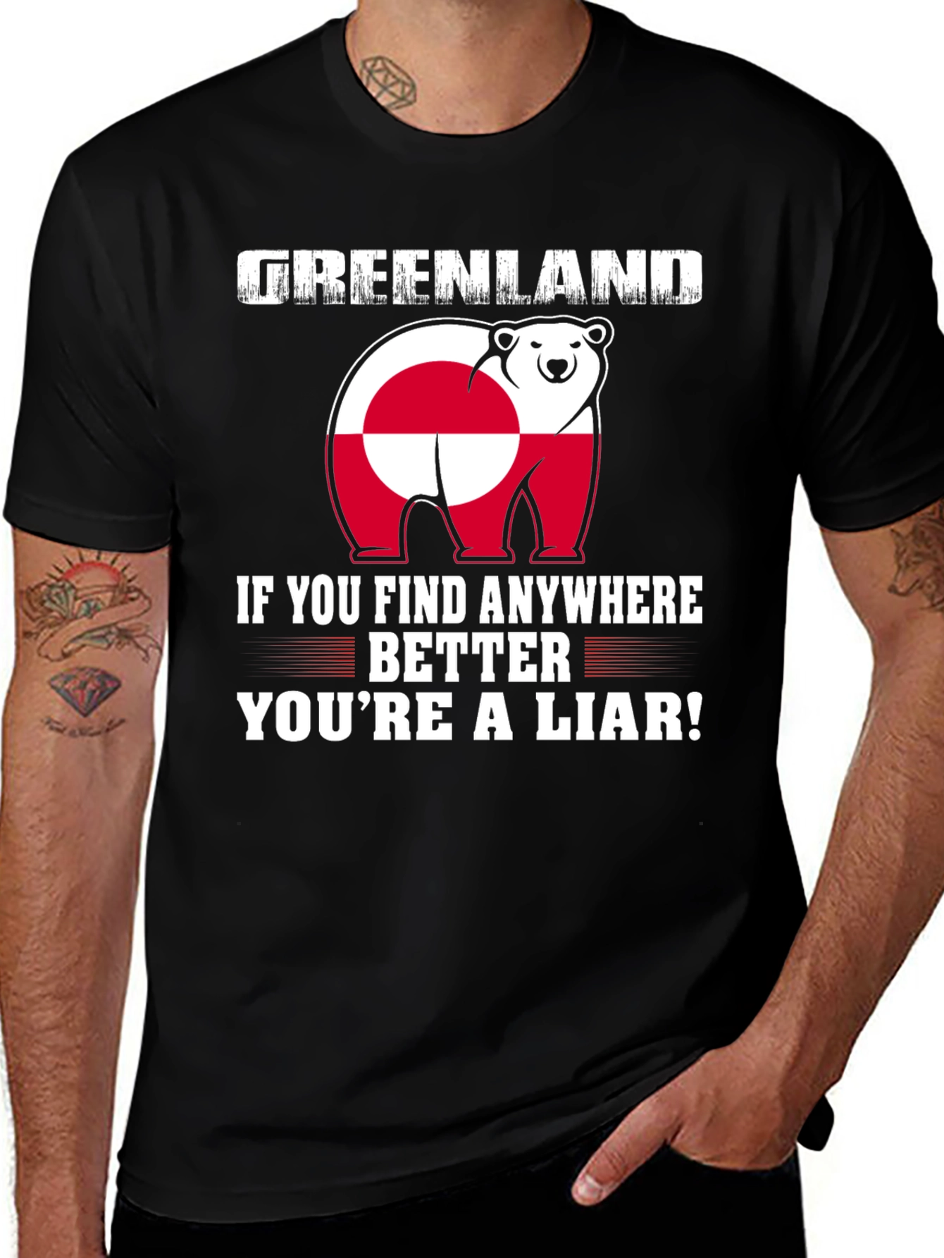 Greenland Polar Bear Flag T-Shirt