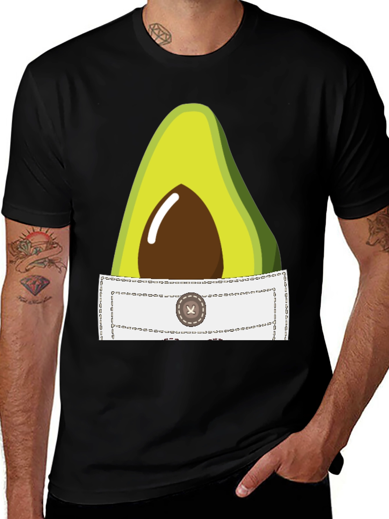 Variant 10 of Avocado Pocket T-Shirt - Quirky Graphic Tee