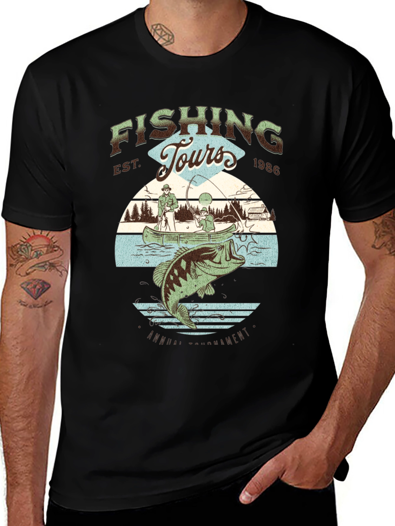Variant 6 of Fishing Tours Graphic Tee - Annual Tournament Design