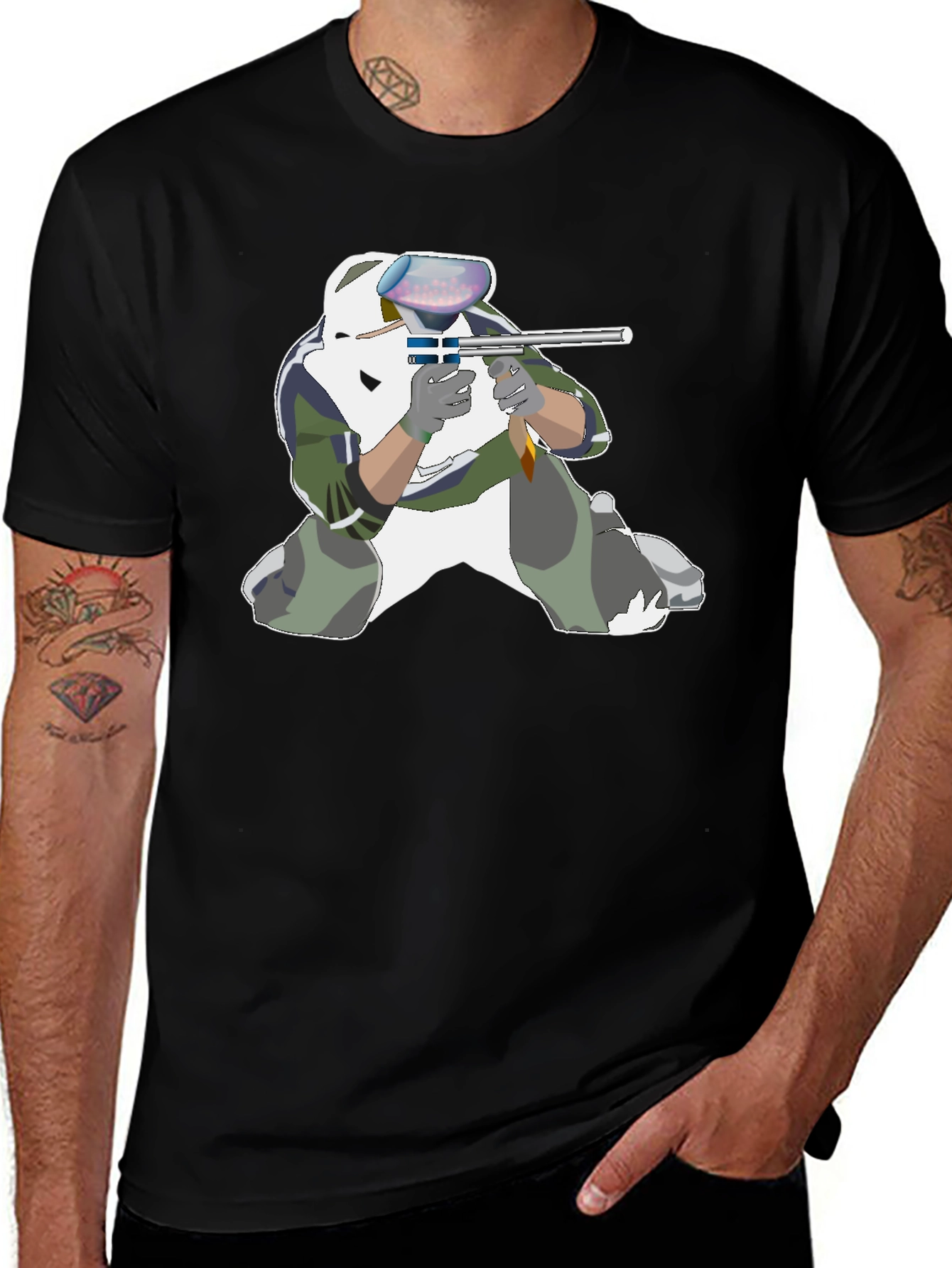 Variant 22 of Paintball Player Graphic T-Shirt