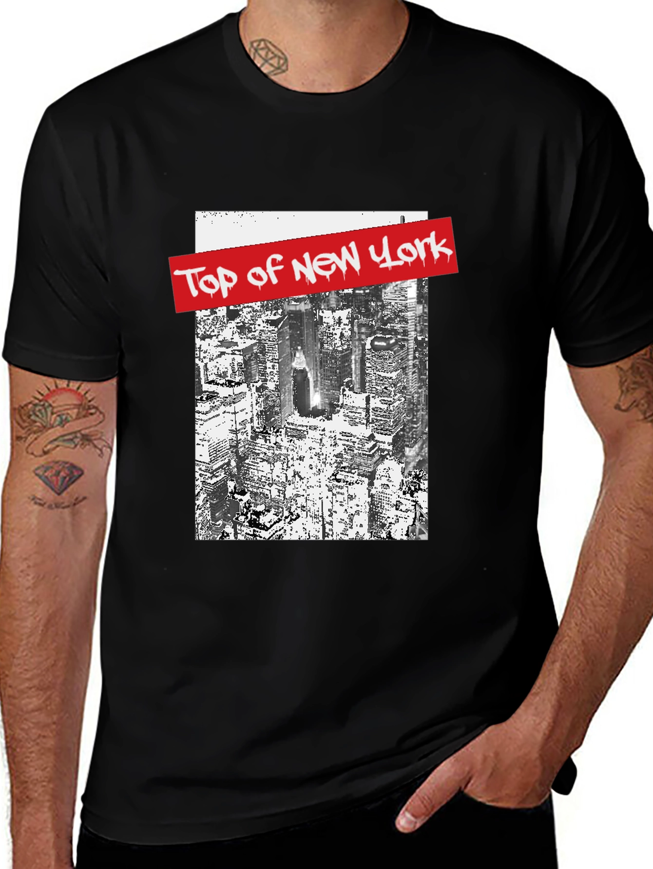 Variant 5 of Top of New York Graphic Tee - Black