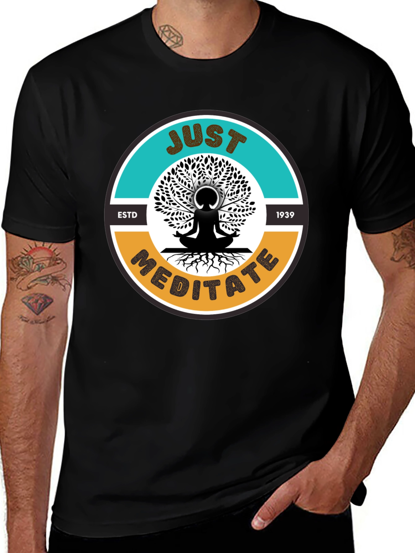 Variant 8 of Just Meditate T-Shirt - Unisex Graphic Tee