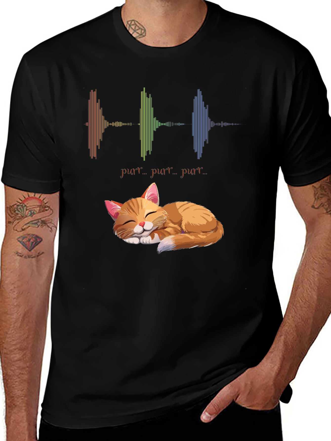 Variant 8 of Purrfect Cat Graphic T-Shirt - Soft & Comfortable