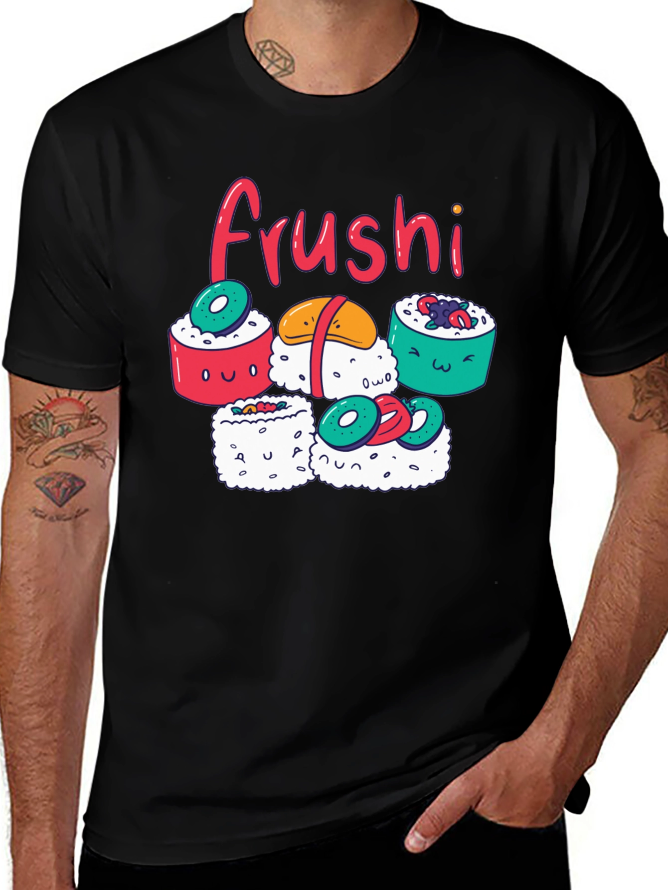 Variant 4 of Frushi Sushi Graphic Tee - Cute Foodie T-Shirt