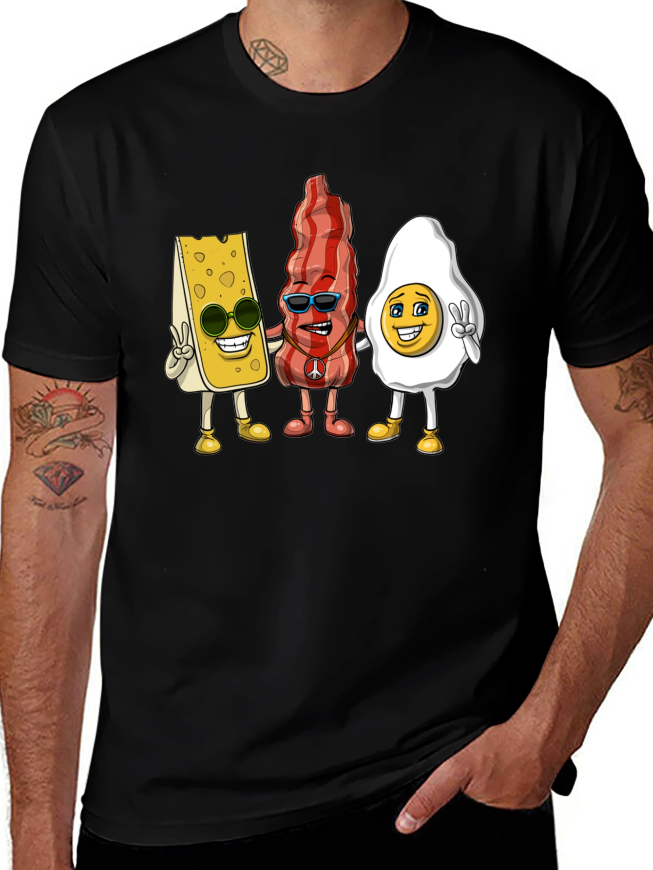 Variant 25 of Bacon, Egg & Cheese Peace T-Shirt