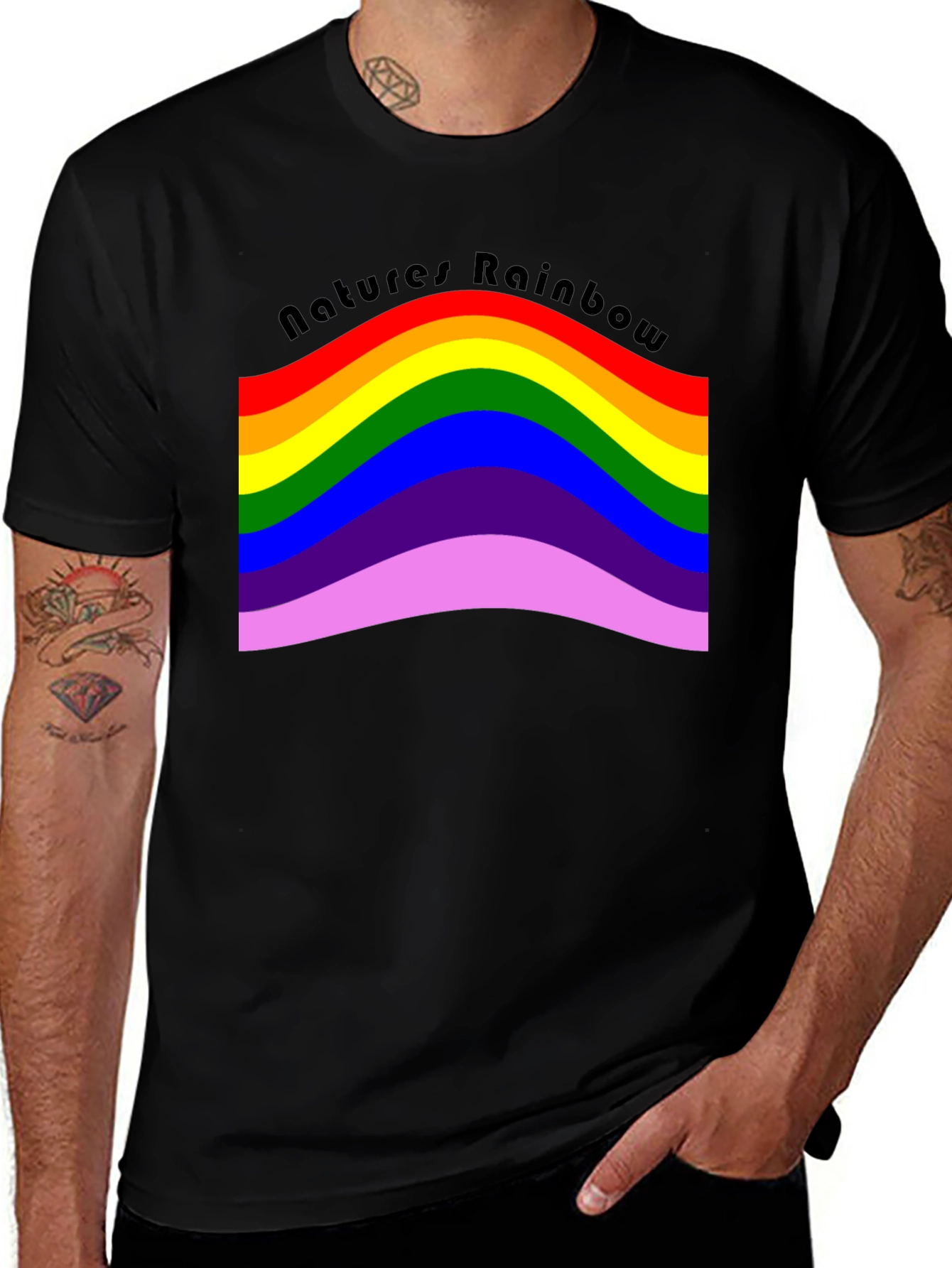 Variant 6 of Nature's Rainbow T-Shirt - Colorful LGBTQ Pride Tee