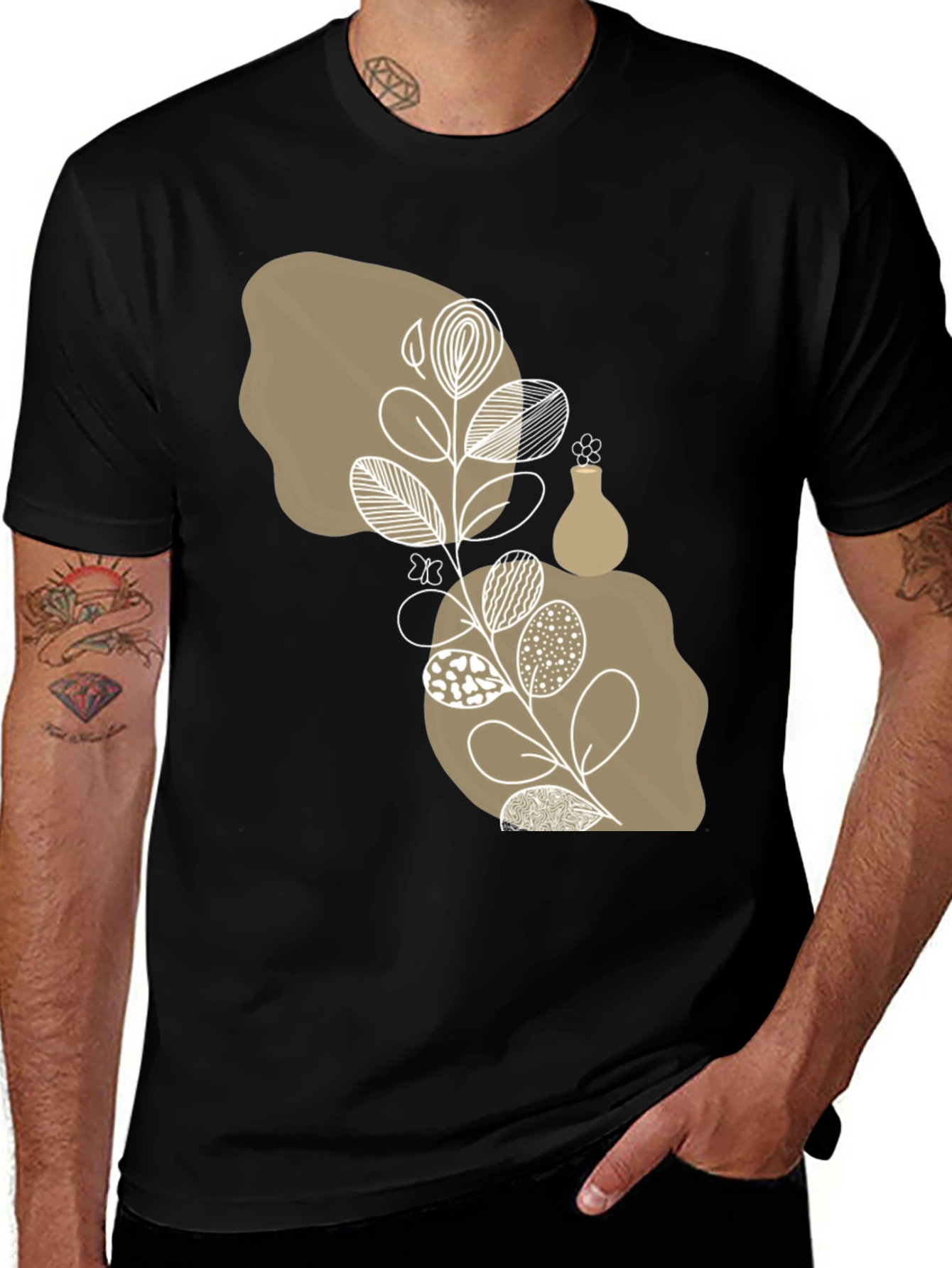 Variant 18 of Abstract Floral Graphic Print T-Shirt