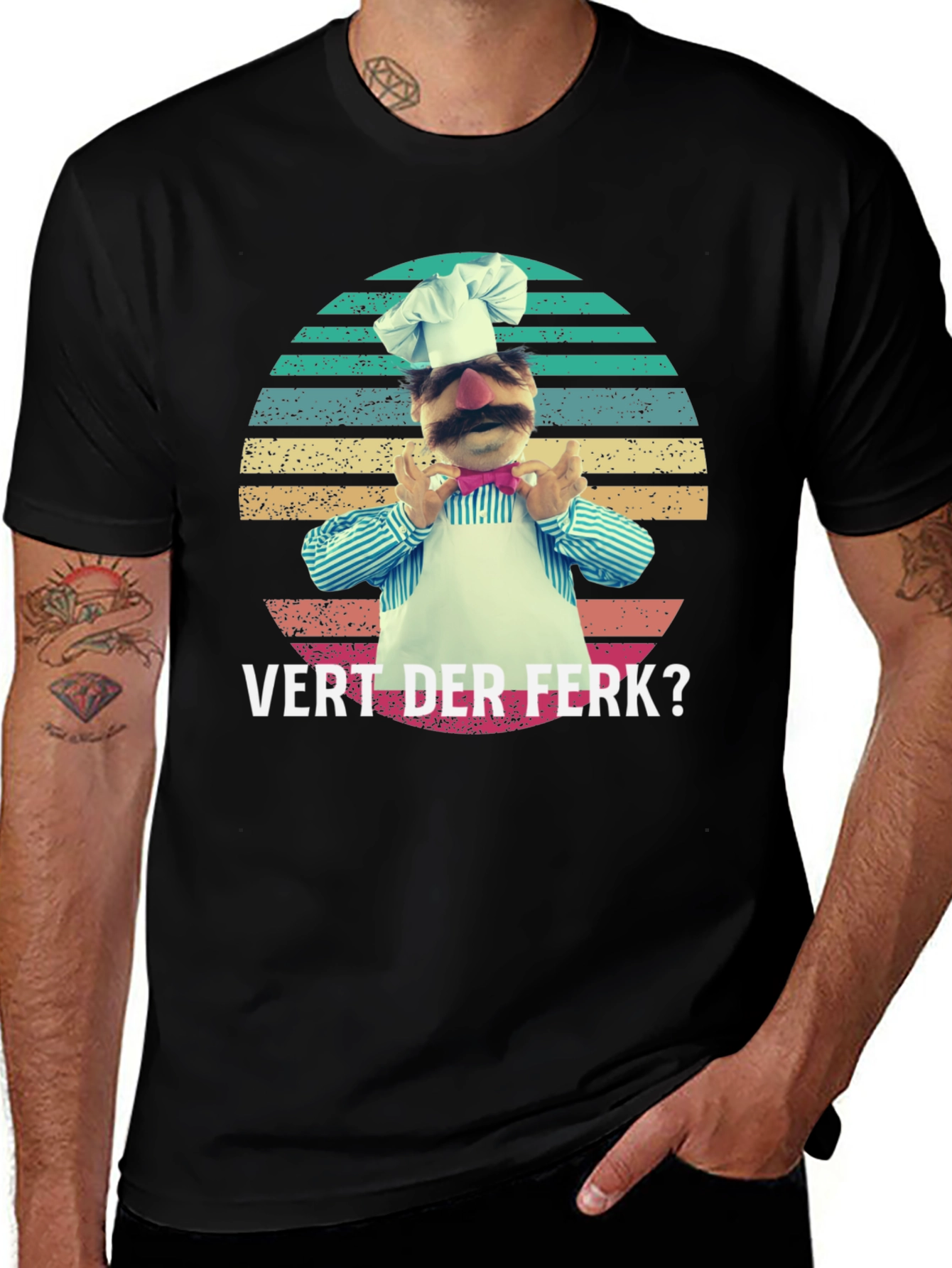 Variant 16 of Vert Der Ferk? Swedish Chef T-Shirt