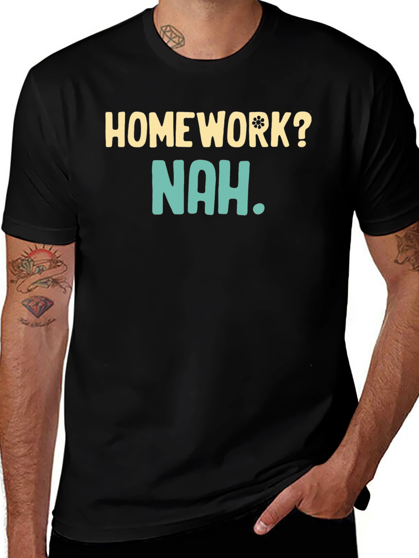 Homework? Nah T-Shirt - Funny, Casual Wear