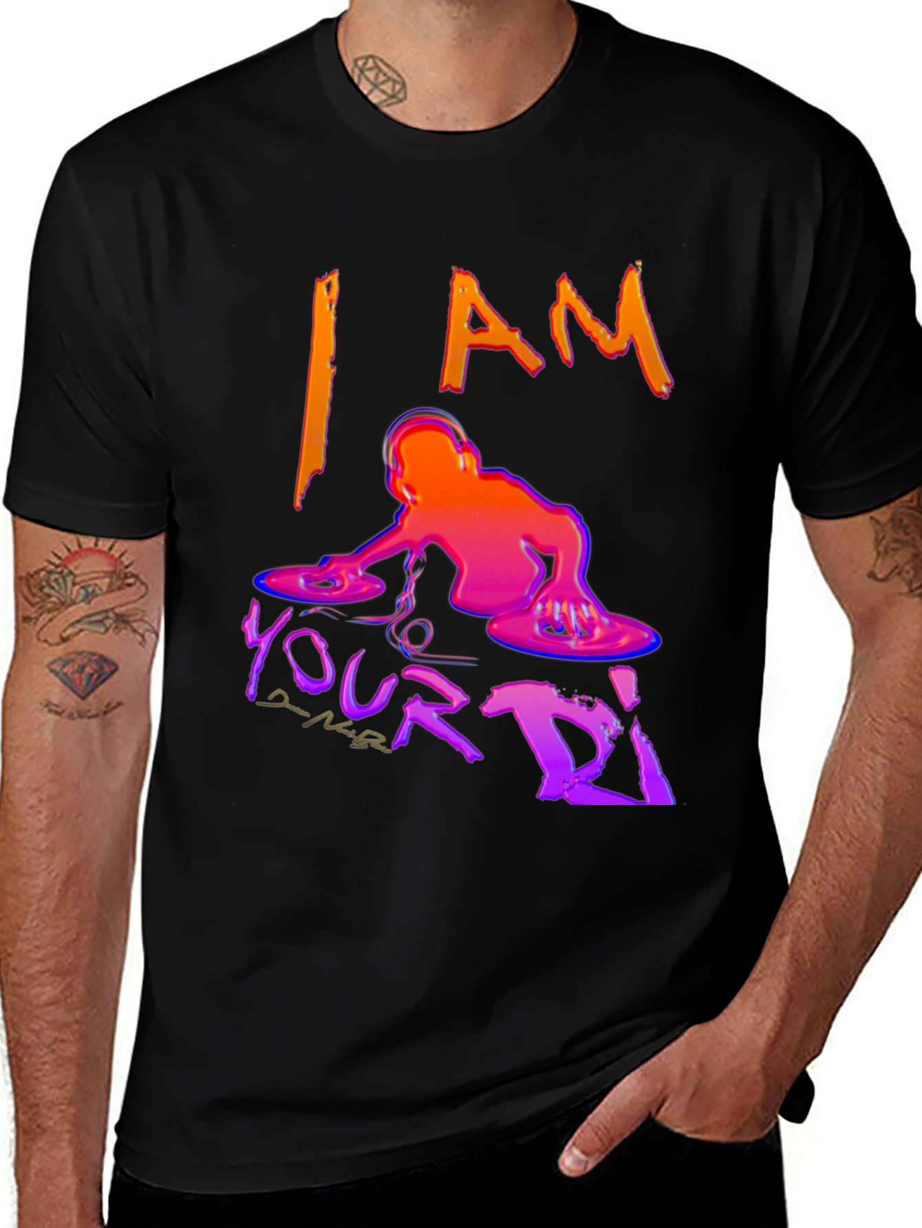 Variant 18 of I AM Your DJ Black Graphic T-Shirt