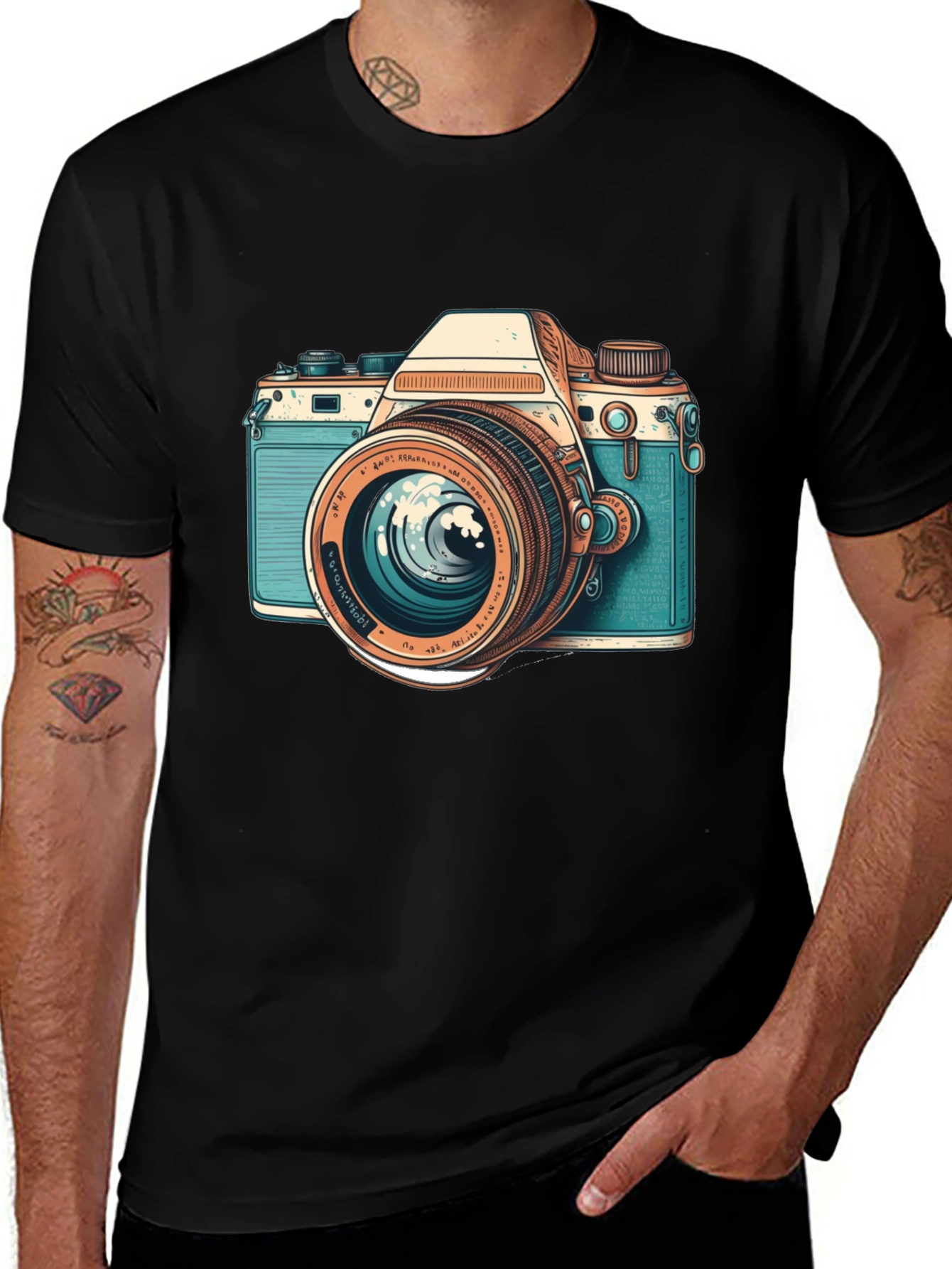 Variant 24 of Retro Camera Graphic Tee - Classic Style