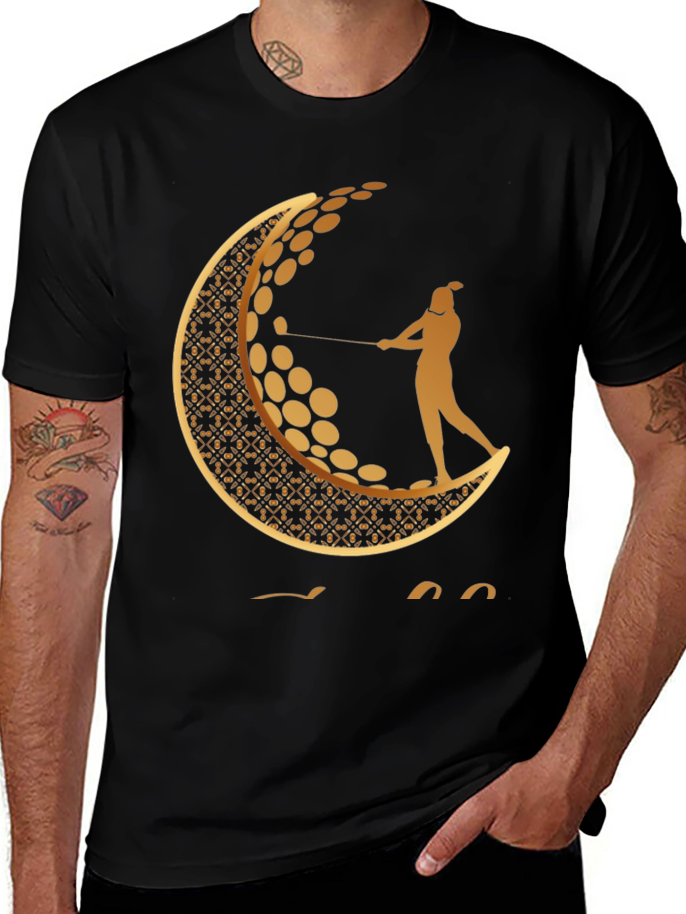 Variant 15 of Golf Moon Tee - Unique Graphic Print Shirt