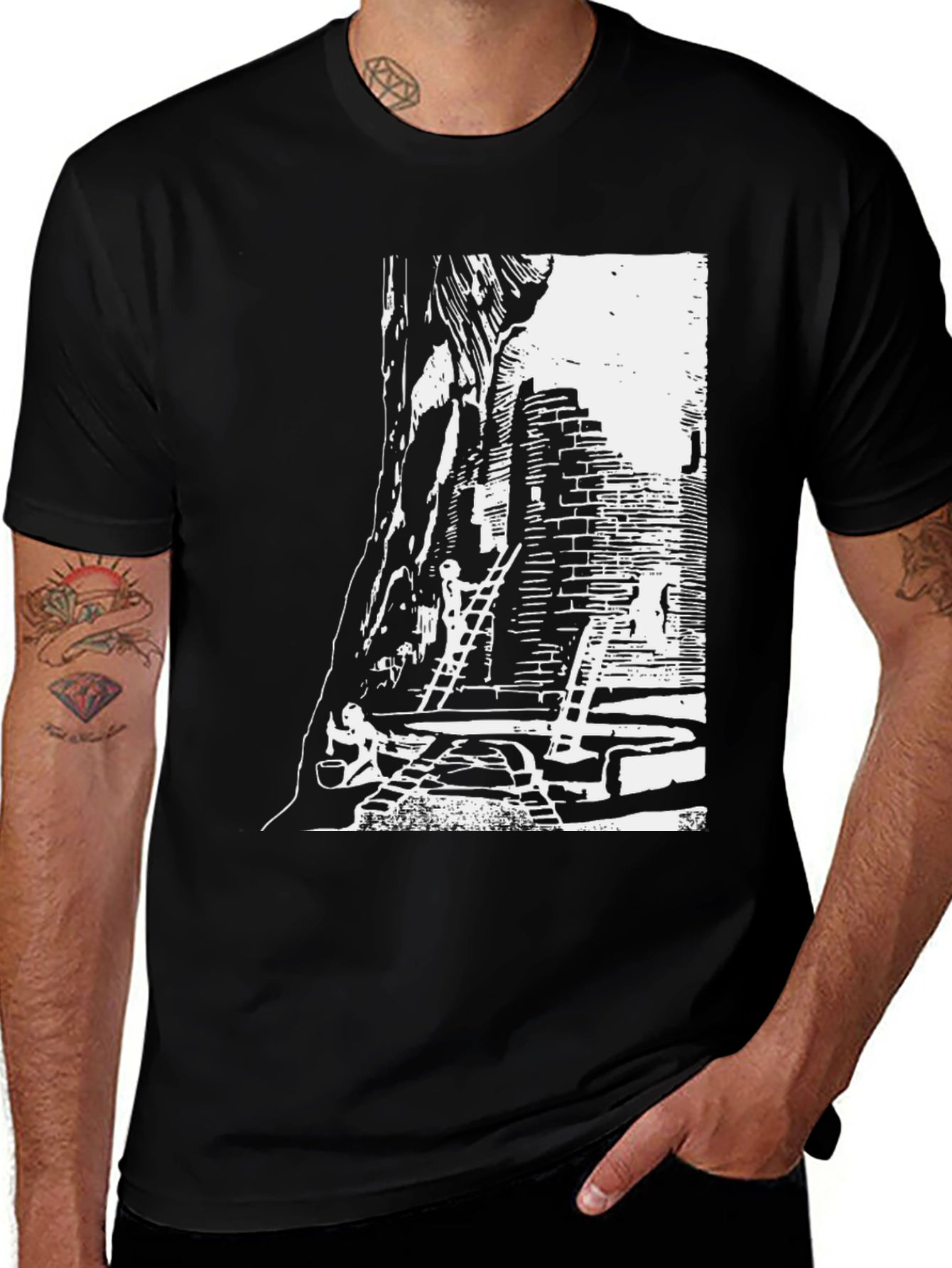 Variant 26 of Monochrome Urban T-Shirt - Graphic Print