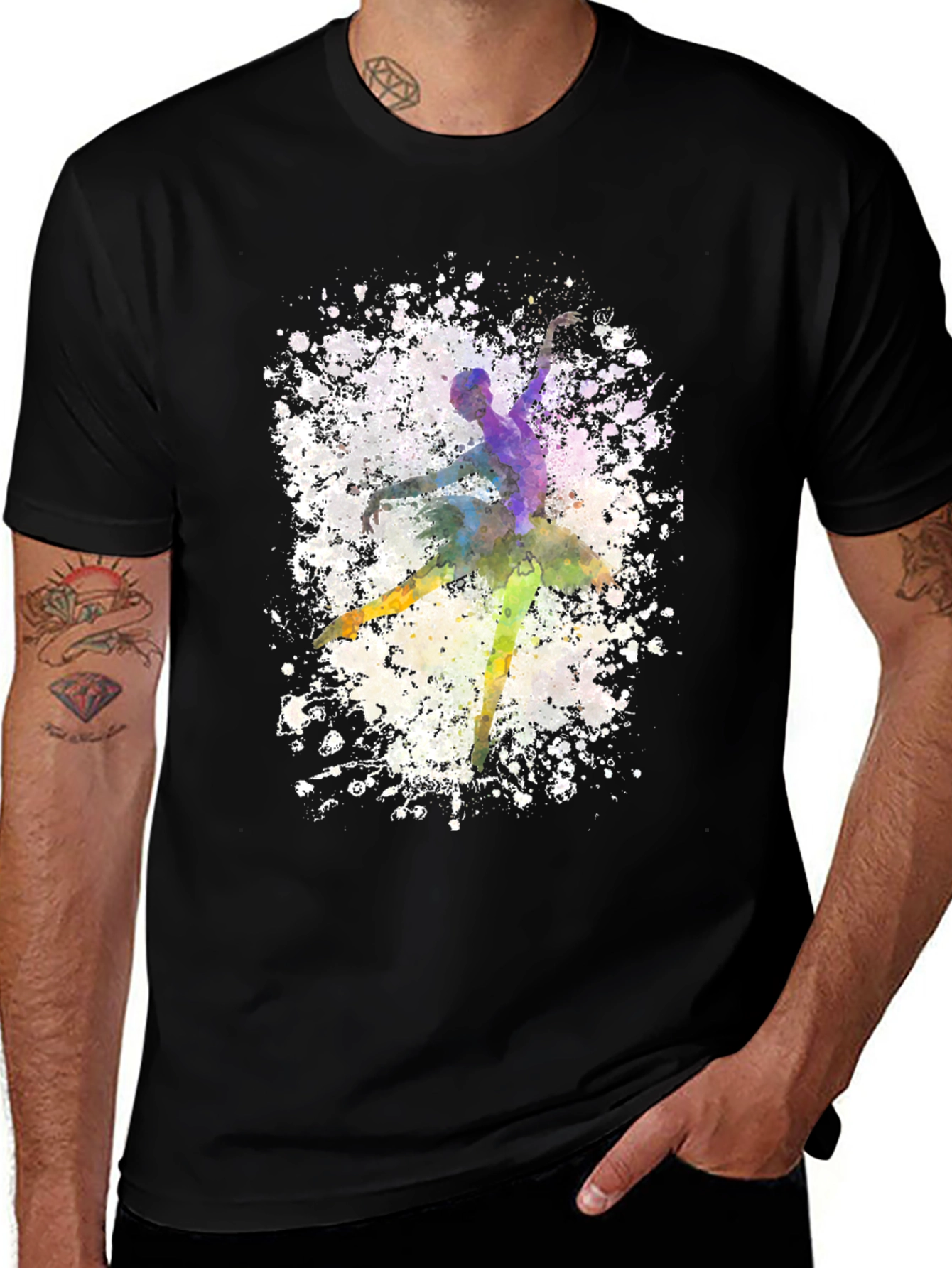 Variant 21 of Watercolor Ballerina Graphic T-Shirt
