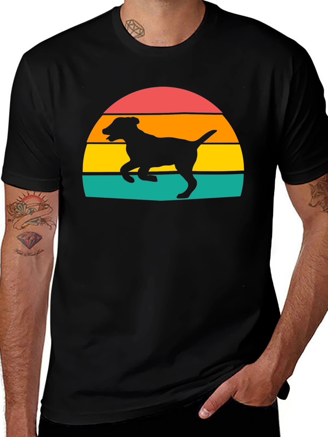 Variant 4 of Retro Dog Silhouette T-Shirt
