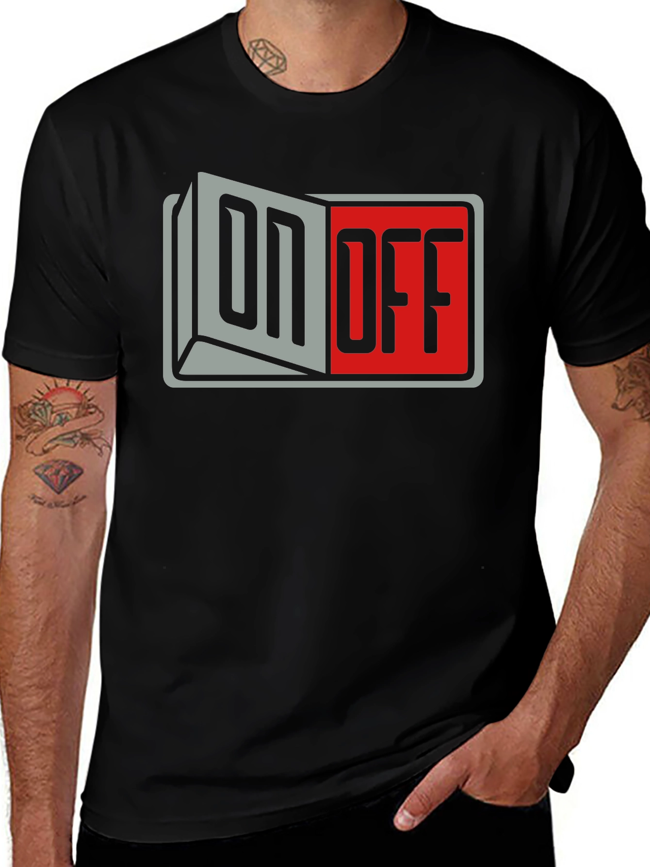 Variant 23 of On/Off Graphic Tee - Classic Style