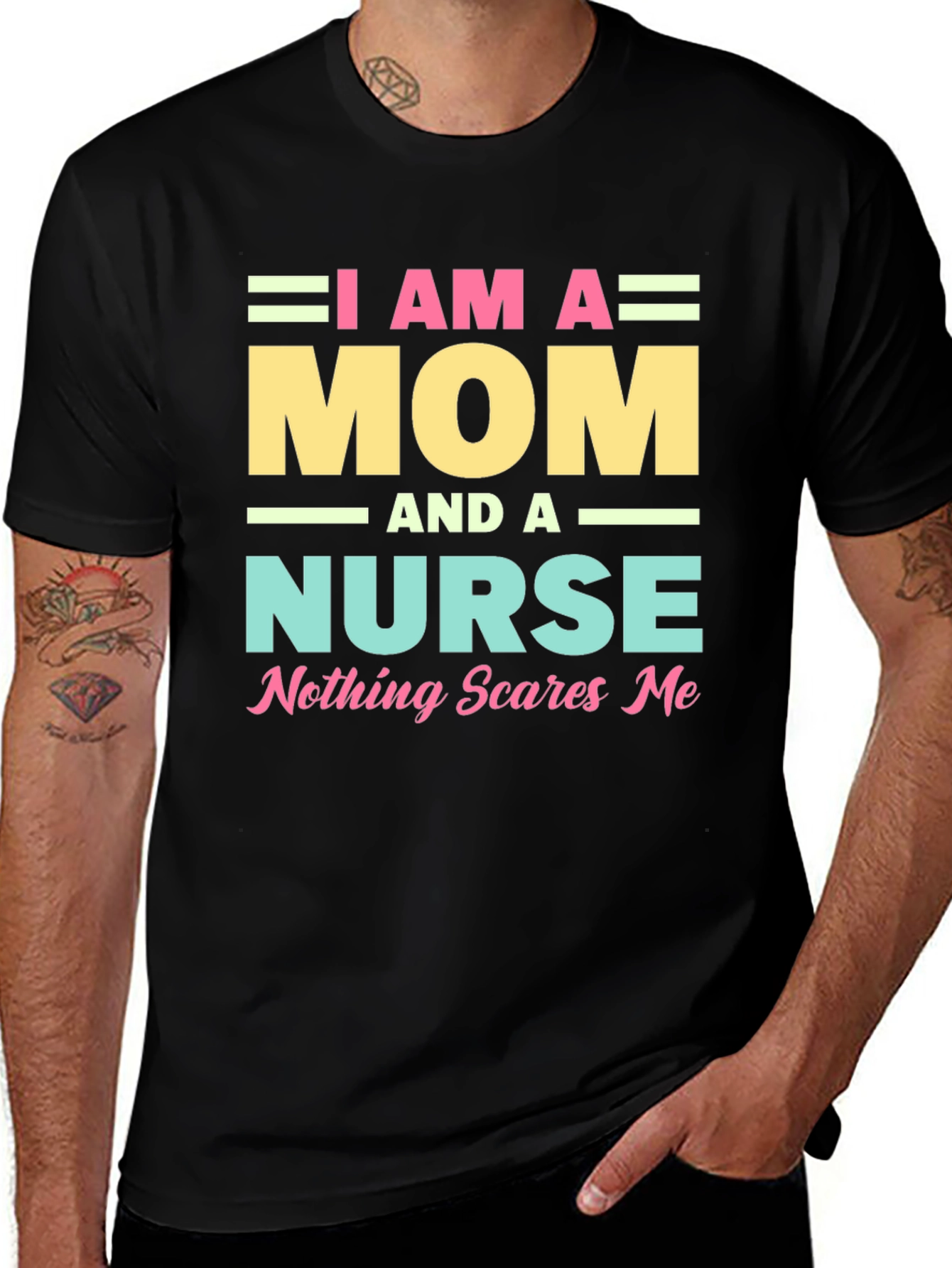 Variant 8 of I Am A Mom and A Nurse T-Shirt