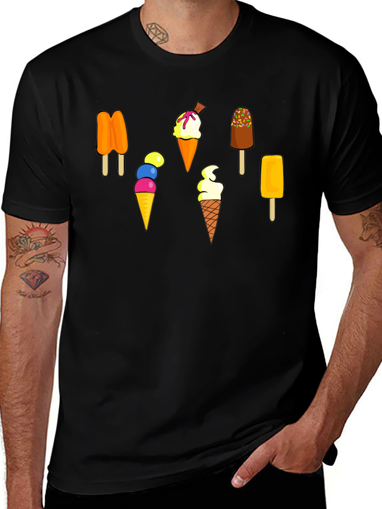 Variant 22 of Ice Cream Pops T-Shirt Cool Summer Fun Treat Tee