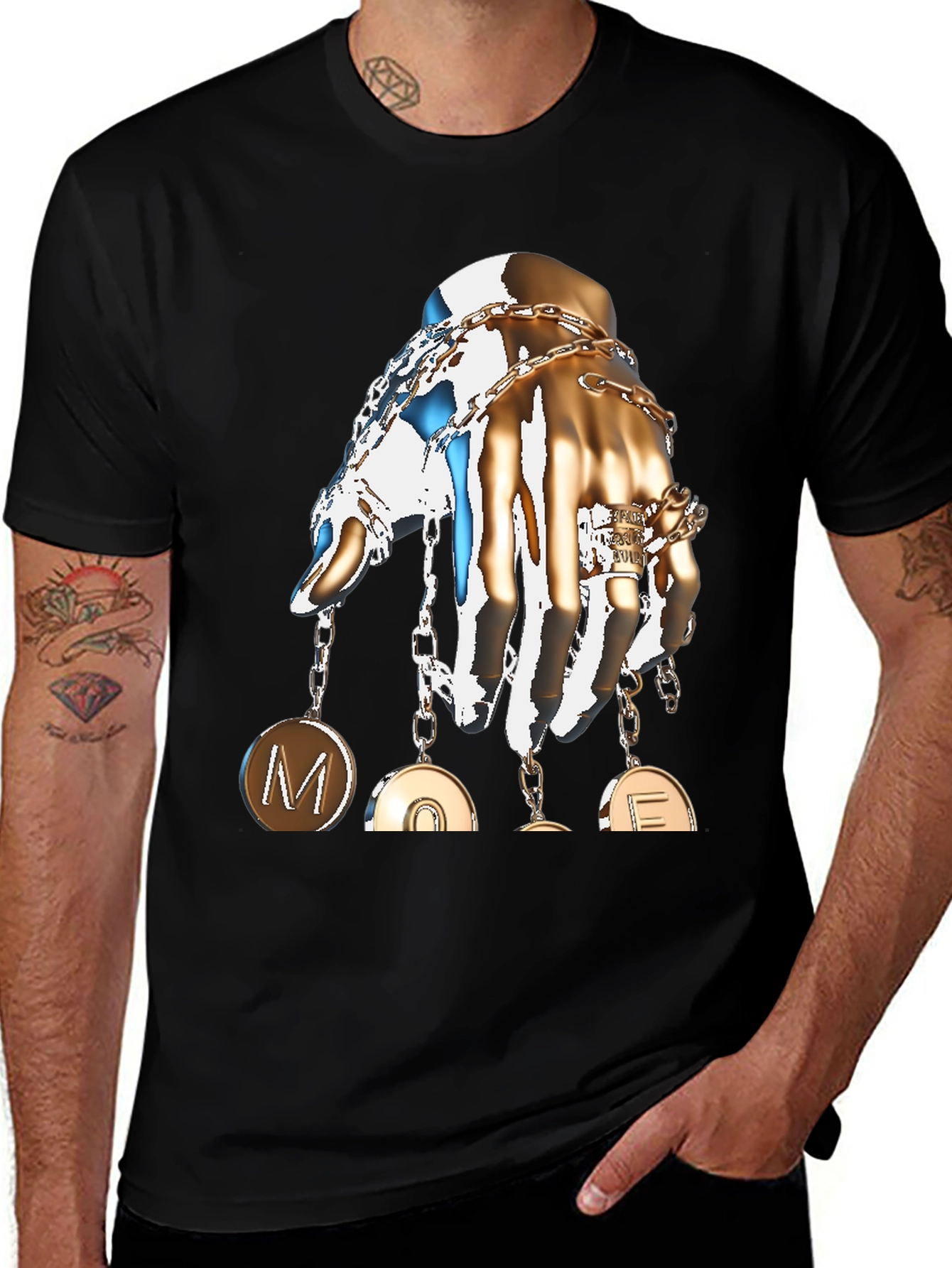 Variant 7 of Statement Graphic T-Shirt: Hand with Charms