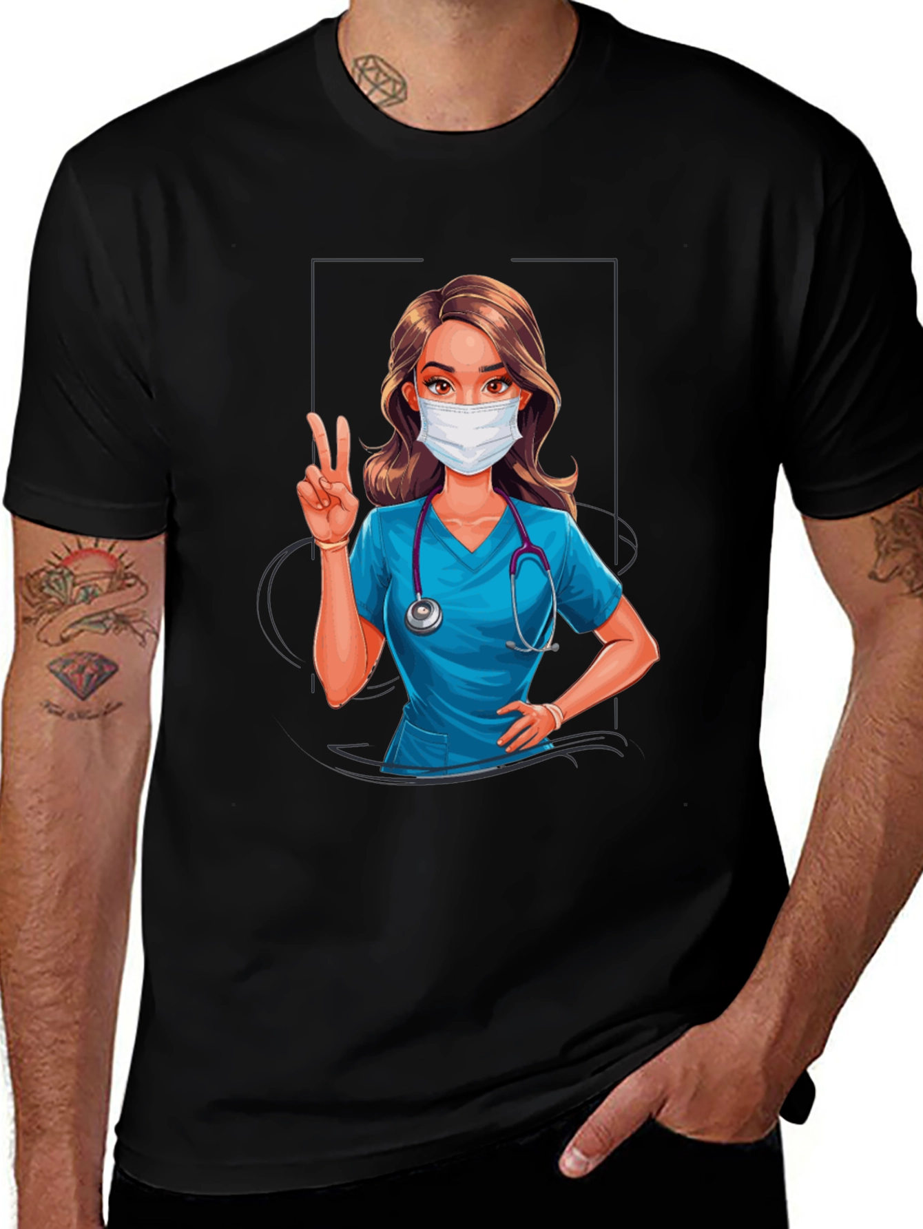 Variant 12 of Nurse Graphic Tee - Essential Worker Tribute