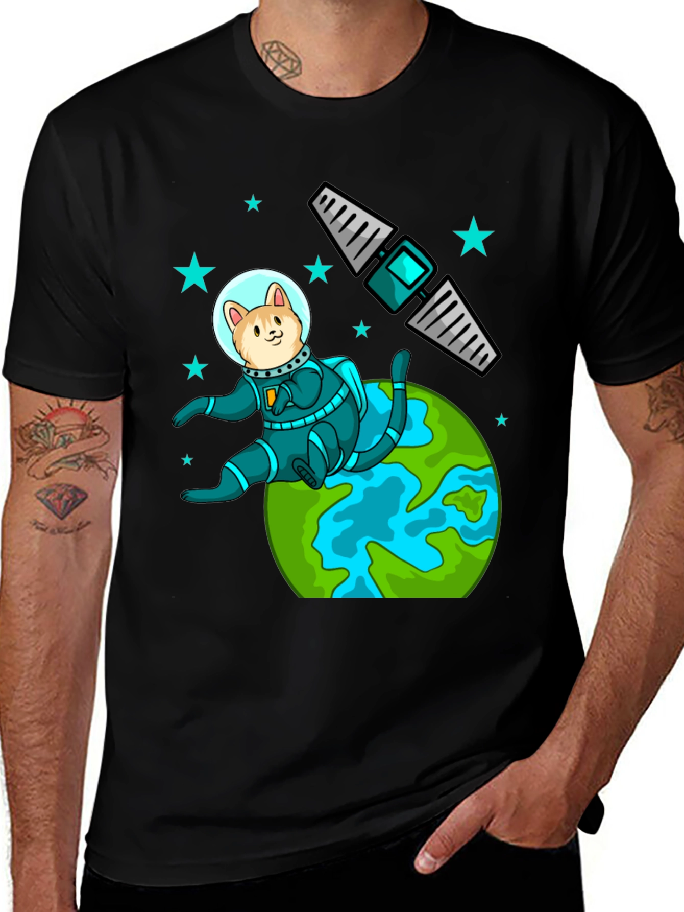 Variant 22 of Cat Astronaut T-Shirt - Space Adventure