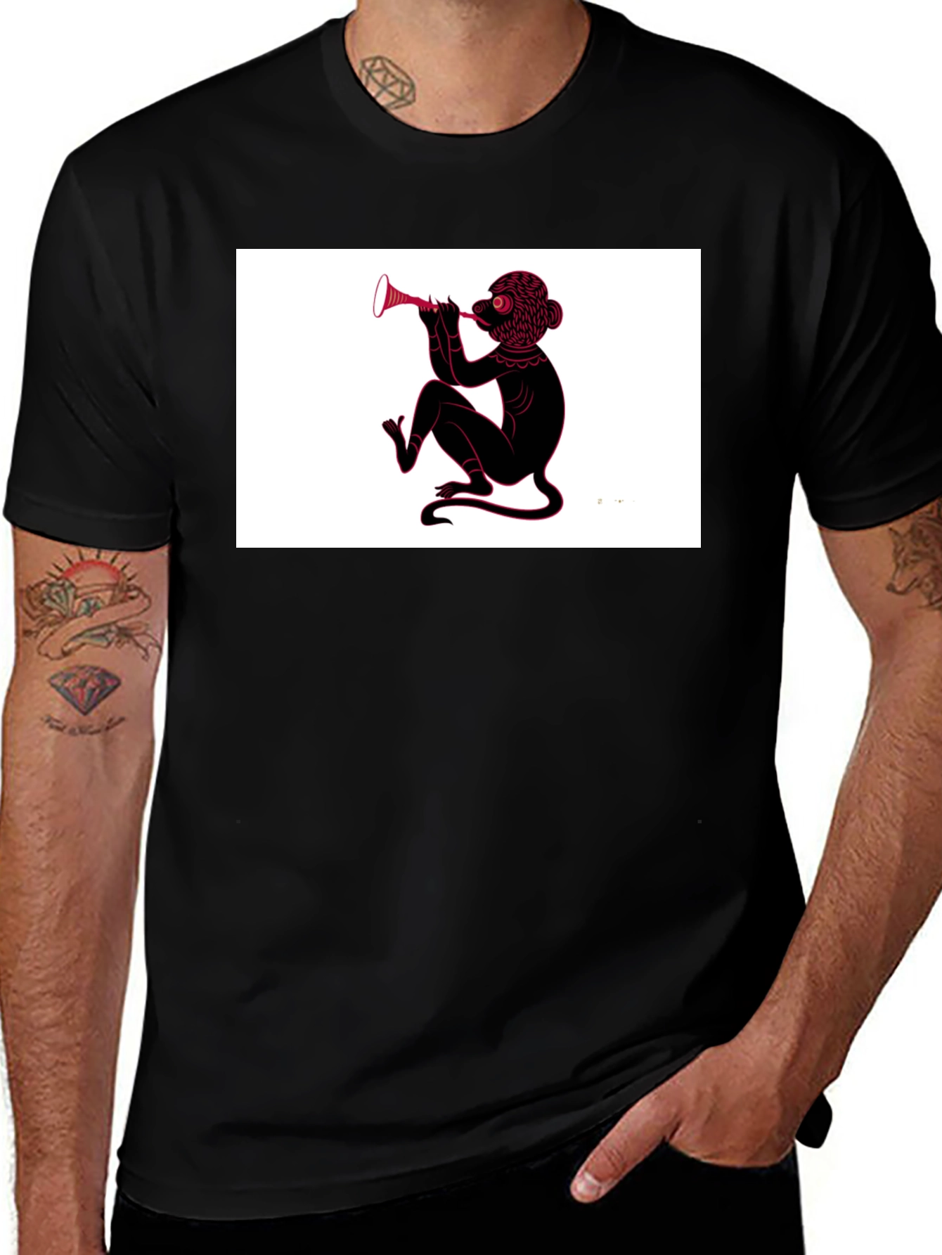 Variant 13 of Monkey Trumpet T-Shirt - Unique Graphic Tee