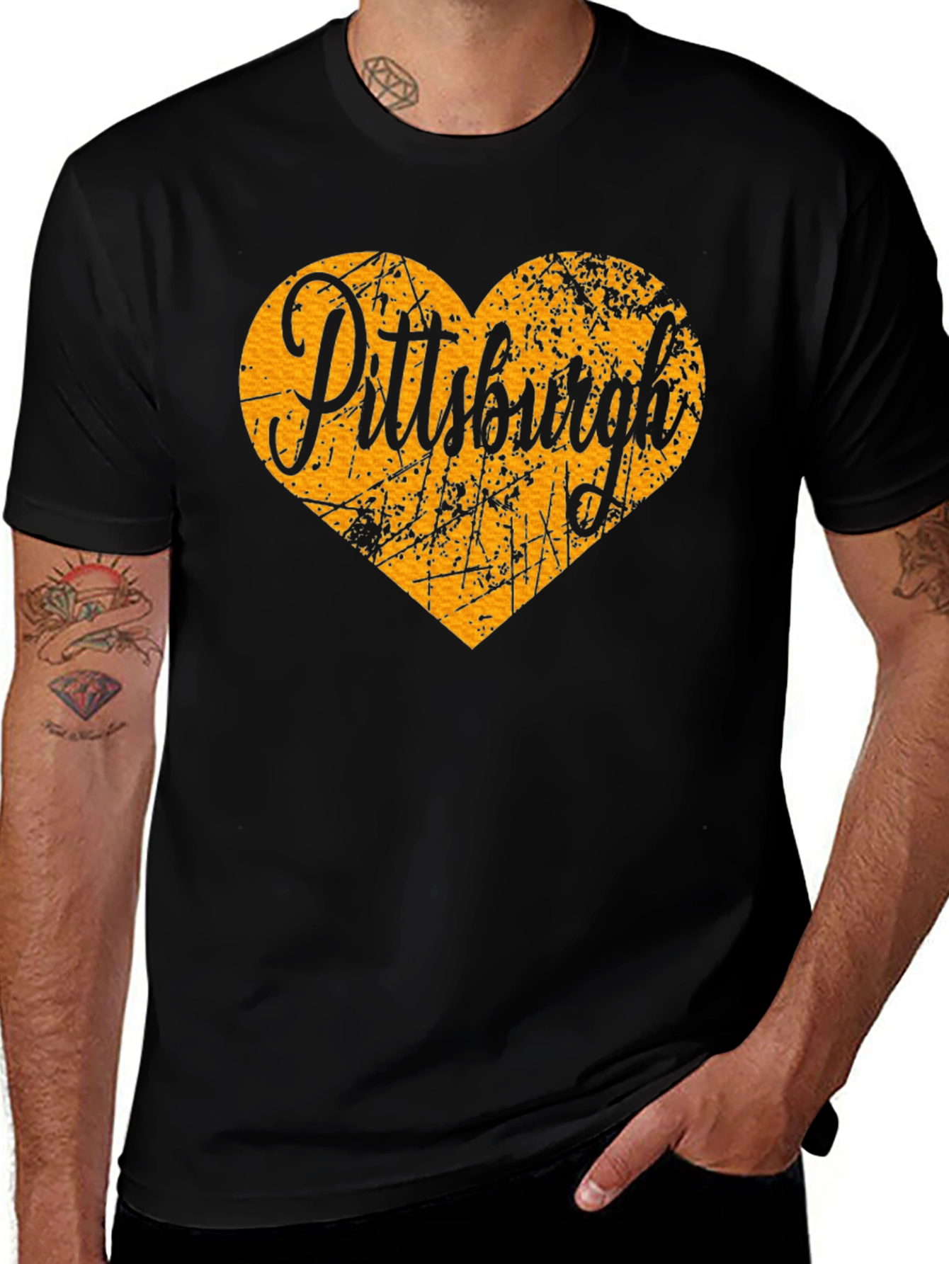Pittsburgh Love Heart Graphic Tee