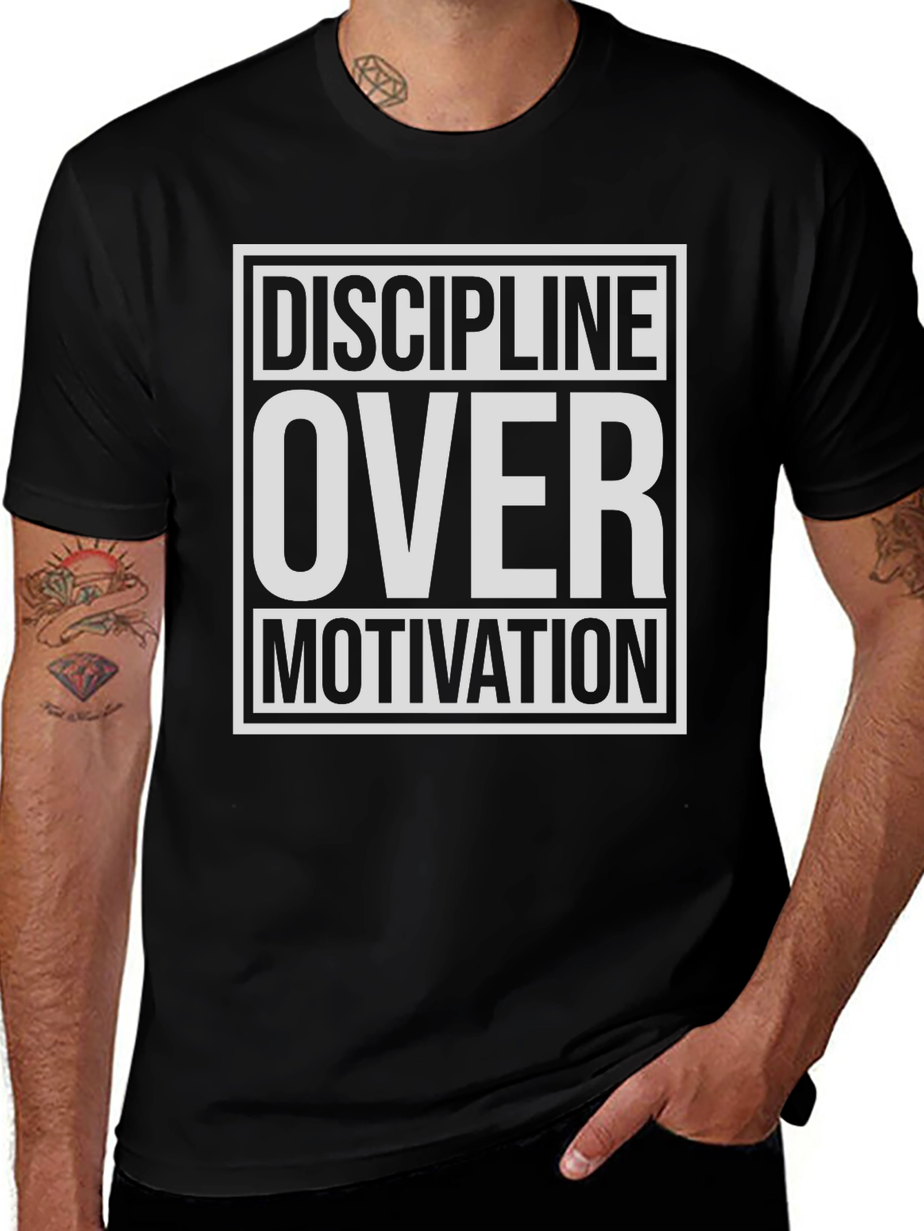 Variant 9 of Discipline Over Motivation Graphic Tee