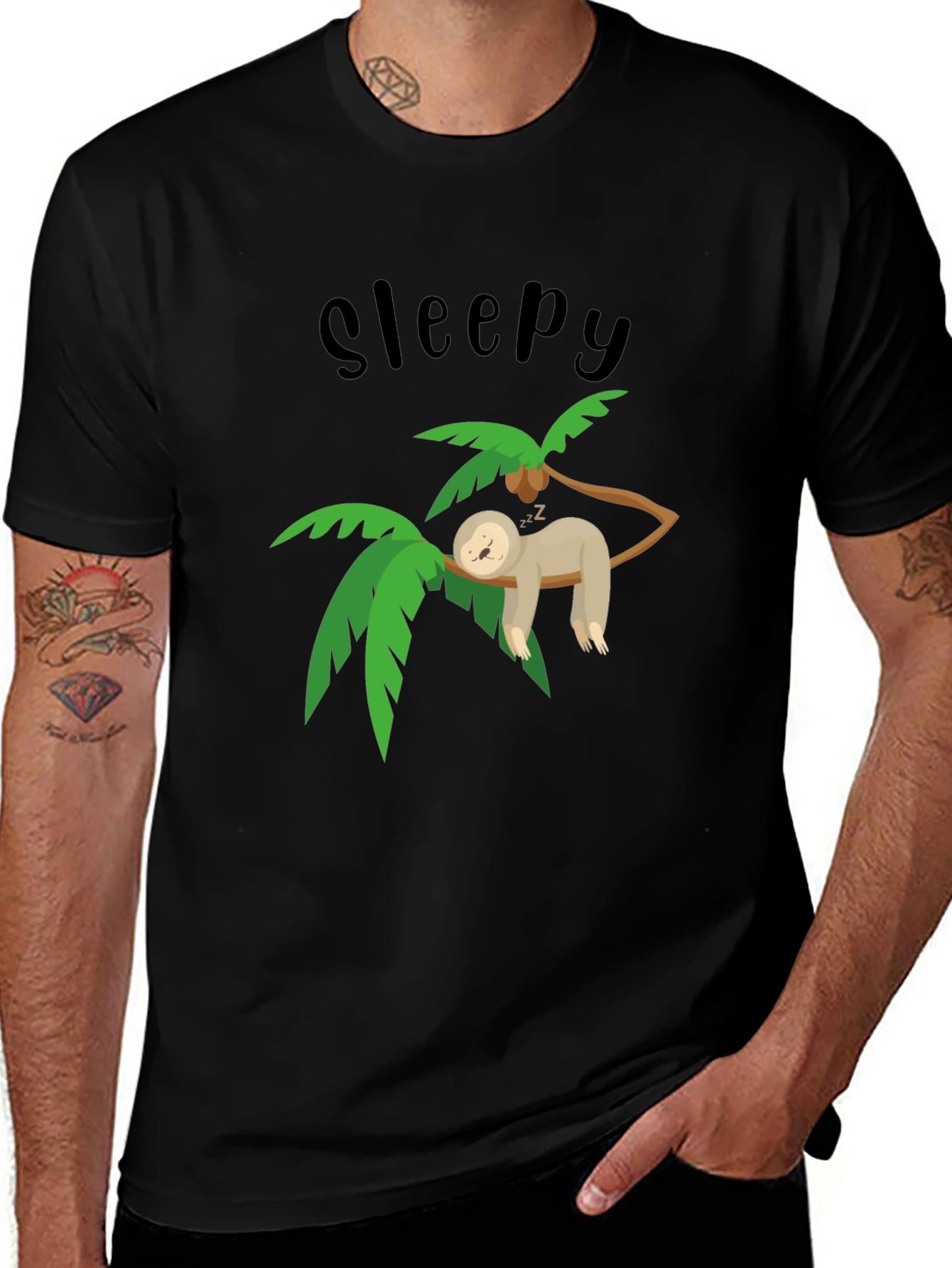 Variant 25 of Sleepy Sloth Tee - Tropical Comfort
