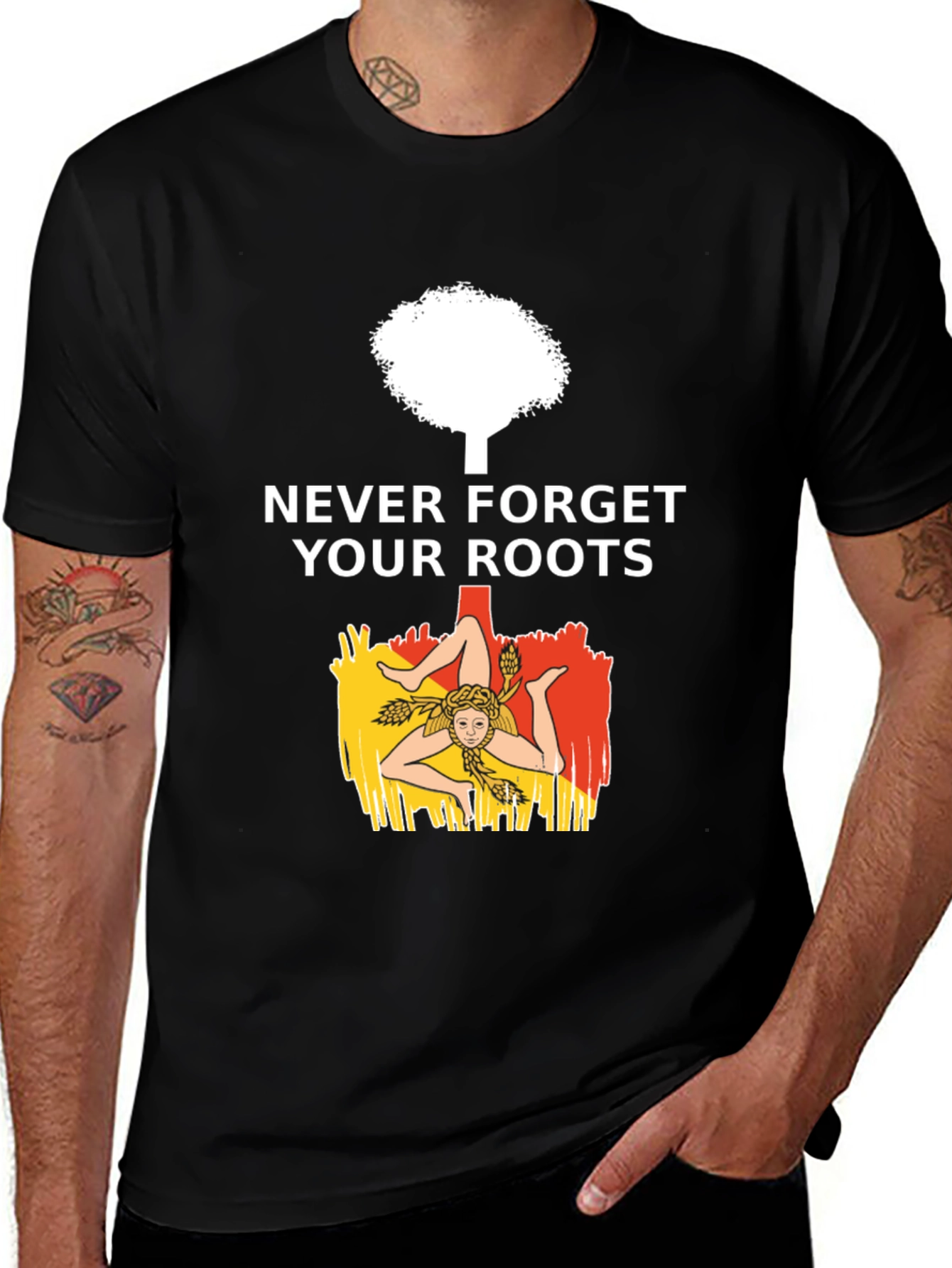 Variant 24 of Never Forget Roots T-Shirt - Sicilian Pride